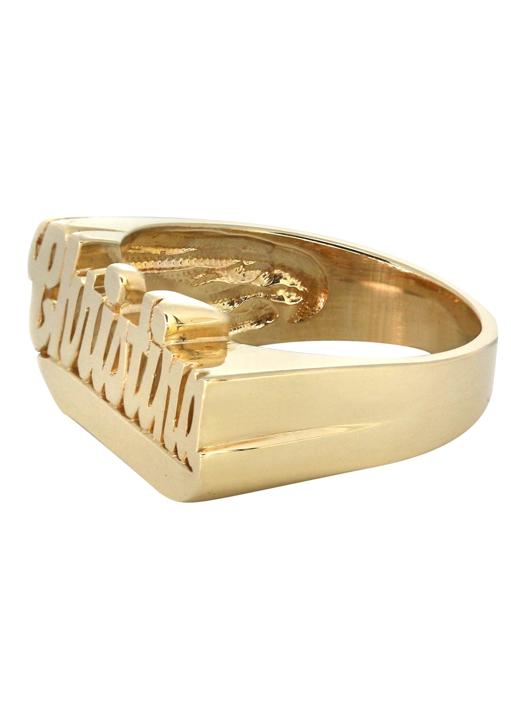 Manufacturer 16 14K Script Gold Name Ring | Appx. 5.5 Grams