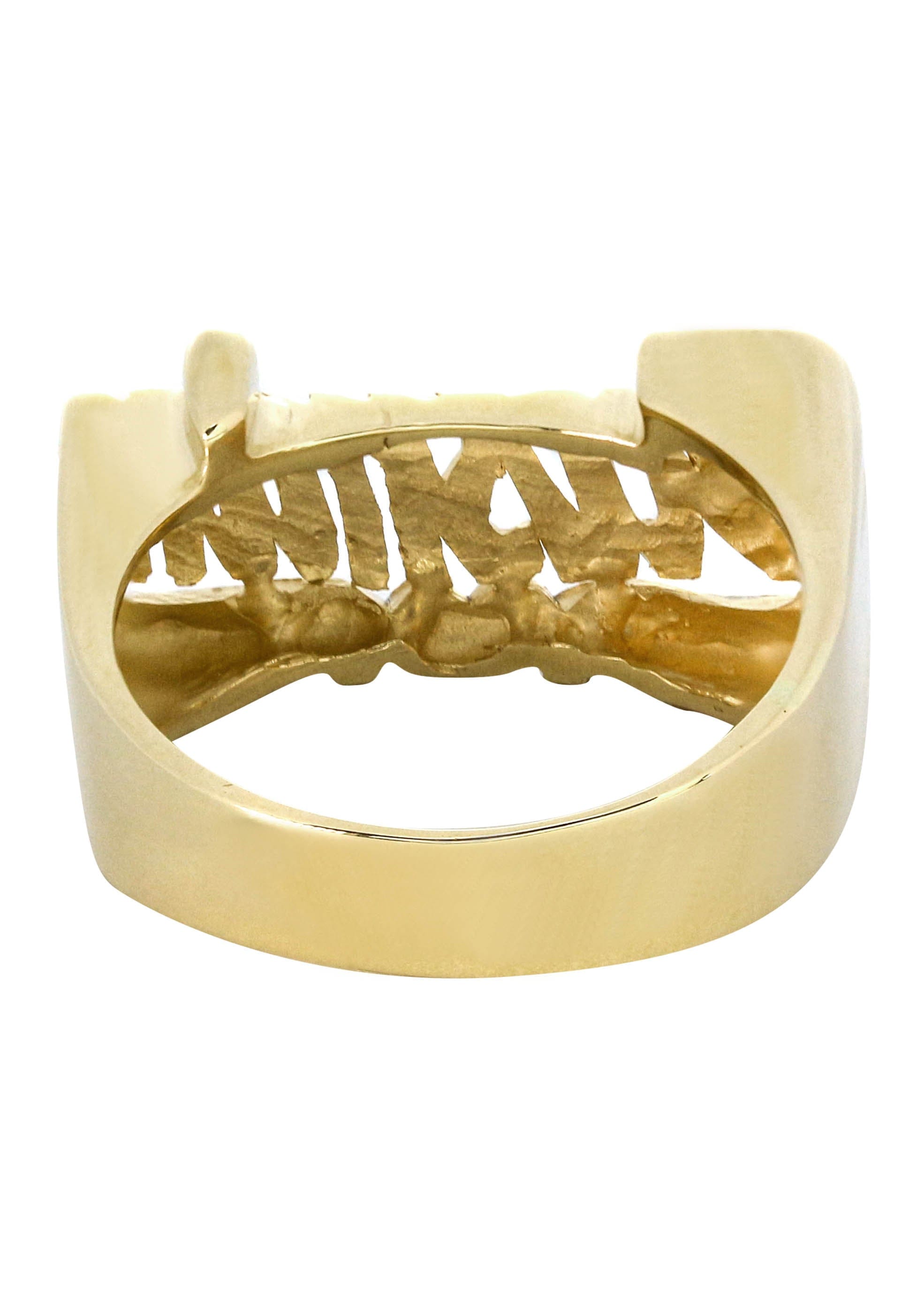 Manufacturer 16 14K Diamond Cut Gold Name Ring | Appx. 5 Grams