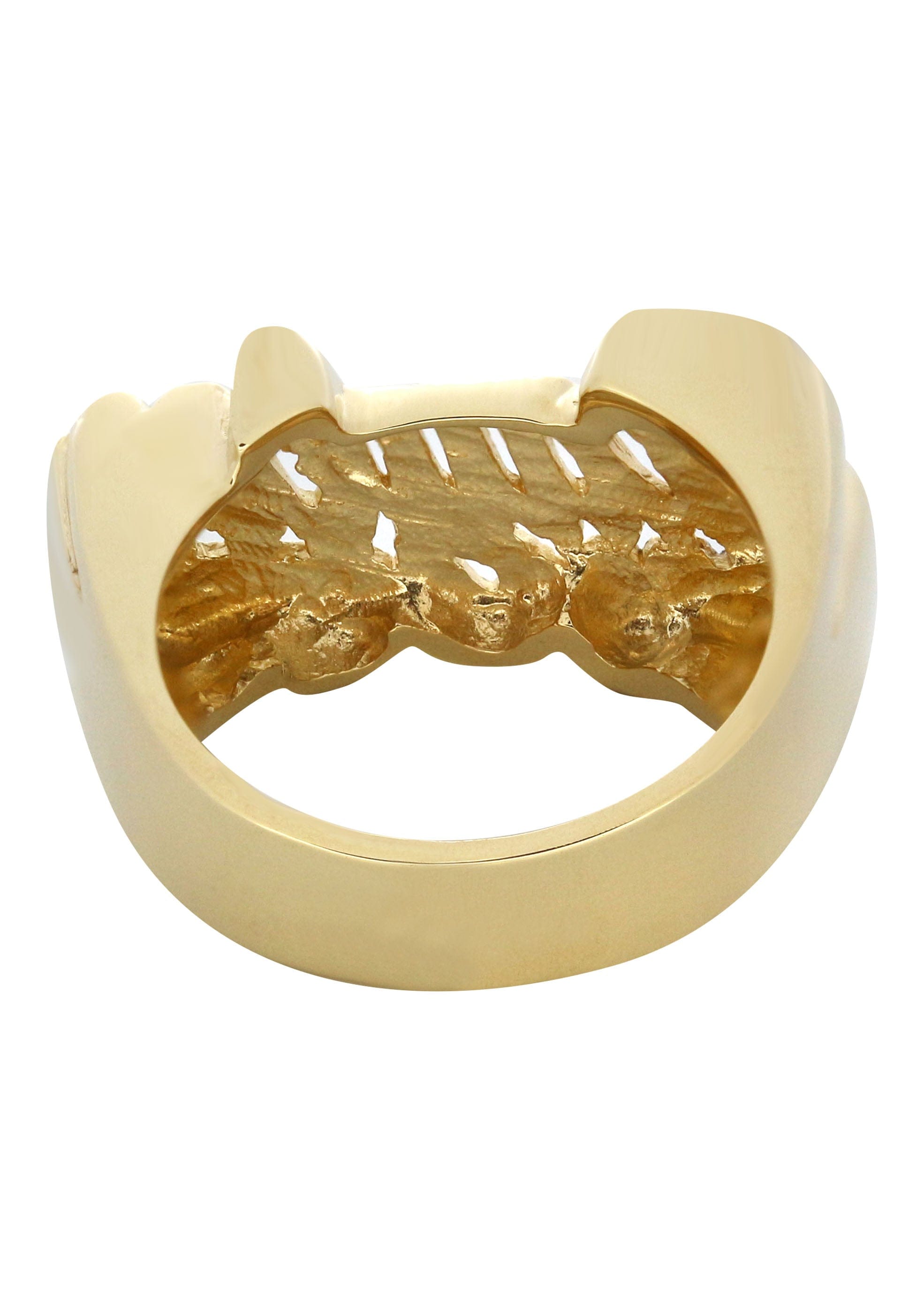 Manufacturer 16 14K Two Tone Diamond Cut Gold Name Ring | Appx. 5 Grams