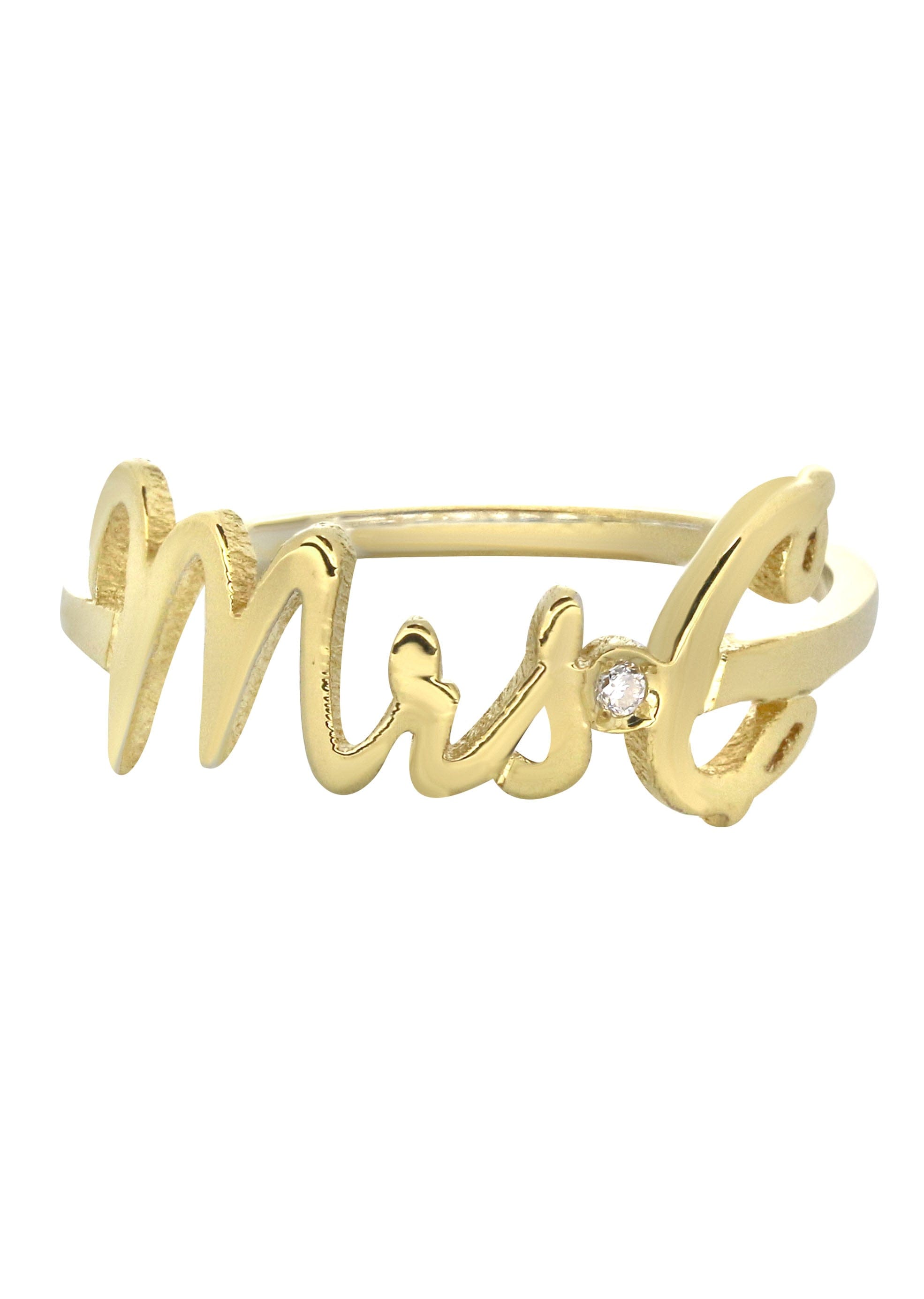 Manufacturer 16 14K Gold Cursive Initial Name Ring | Style #102