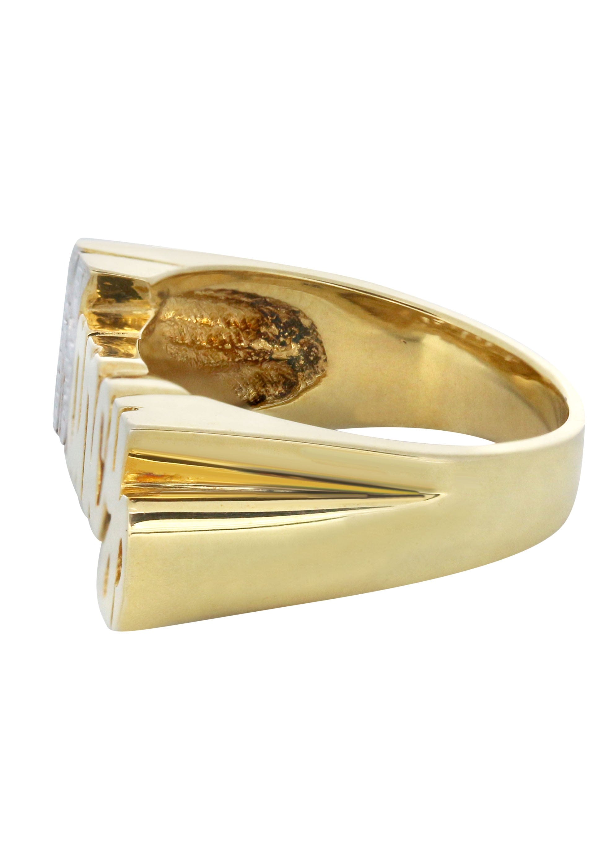 Manufacturer 16 14K Two Tone Diamond Cut Gold Name Ring | Appx. 5.5 Grams