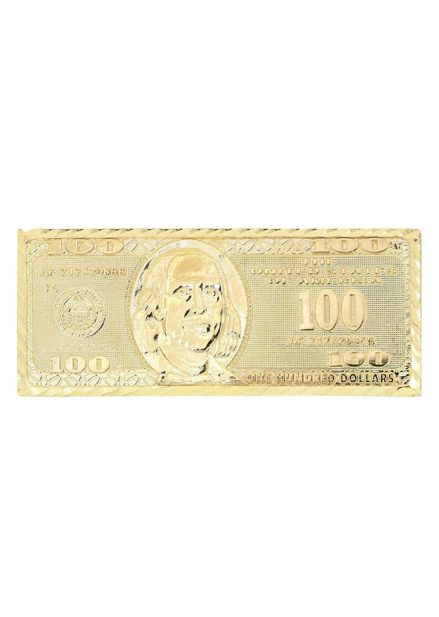 Manufacturer 3 $100 Dollar Bill 10K Gold Mens Ring | 10.2 Grams