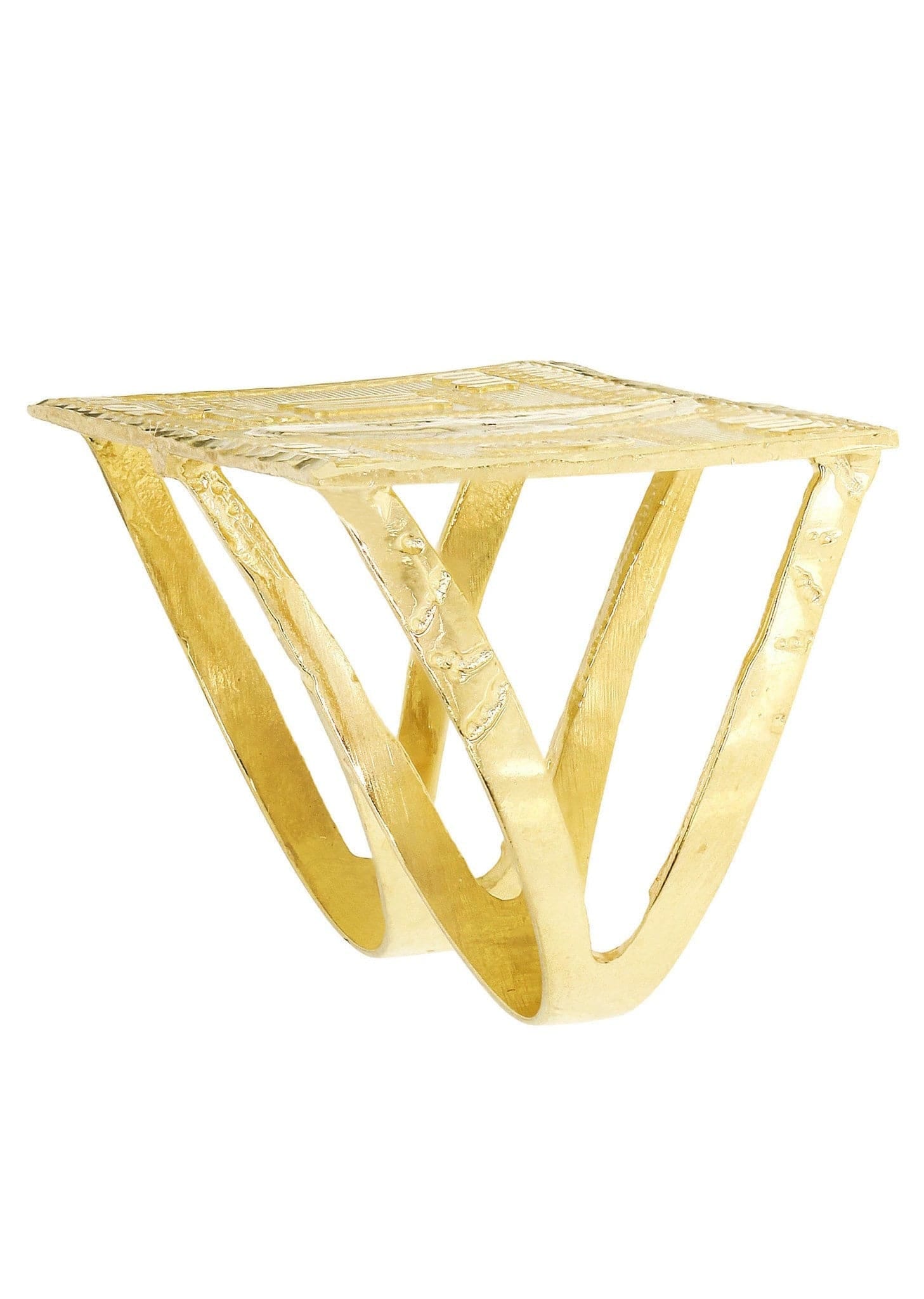 Manufacturer 3 $100 Dollar Bill 10K Gold Mens Ring | 10.2 Grams