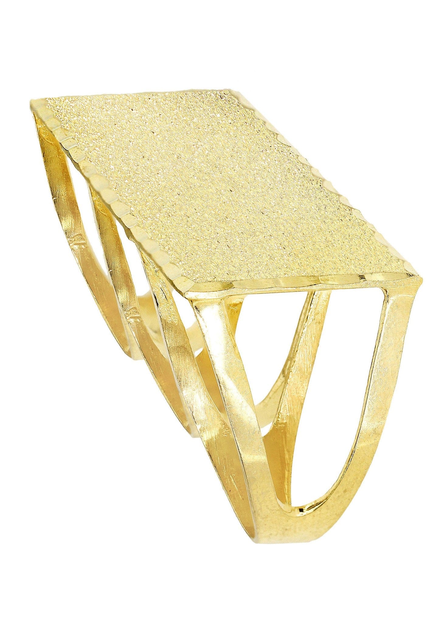 Manufacturer 3 Three Finger 10K Gold Mens Ring | 10 Grams