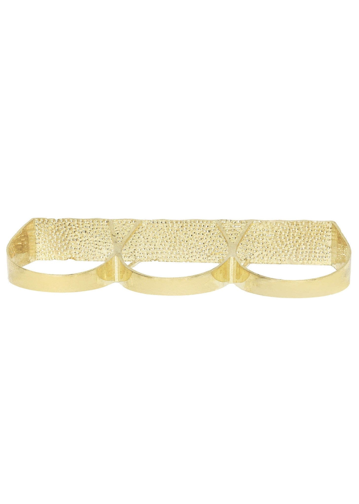 Manufacturer 3 Three Finger 10K Gold Mens Ring | 9.2 Grams