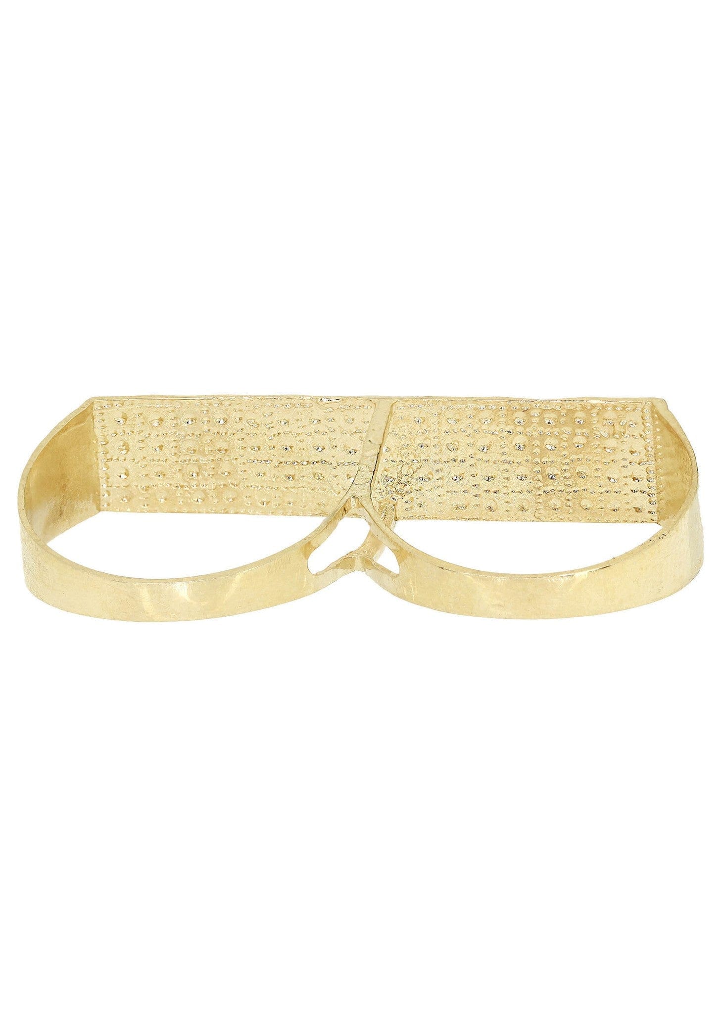 Manufacturer 3 Two Finger 10K Gold Mens Ring | 7.4 Grams