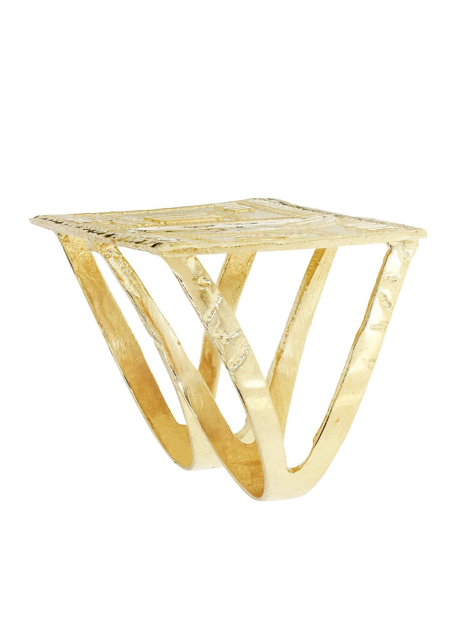 Manufacturer 3 $100 Dollor Bill 10K Gold Mens Ring | 6.9 Grams