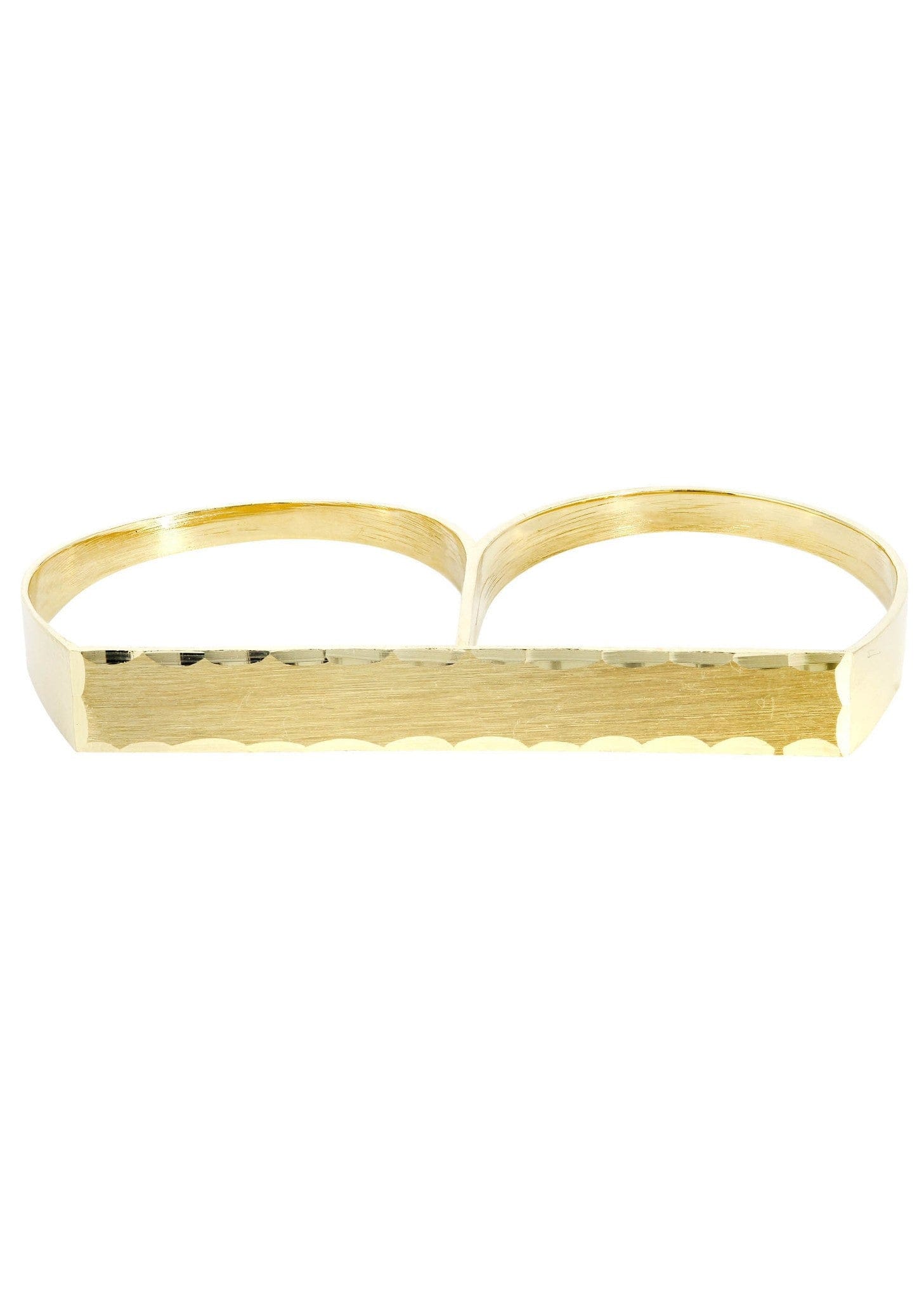 Manufacturer 3 Two Finger 10K Gold Mens Ring | 4.7 Grams