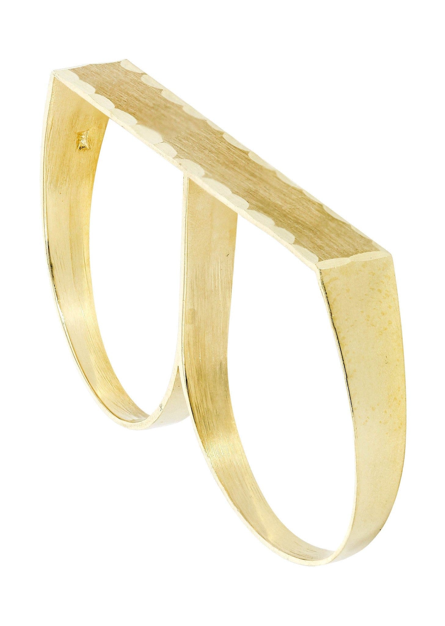 Manufacturer 3 Two Finger 10K Gold Mens Ring | 4.7 Grams
