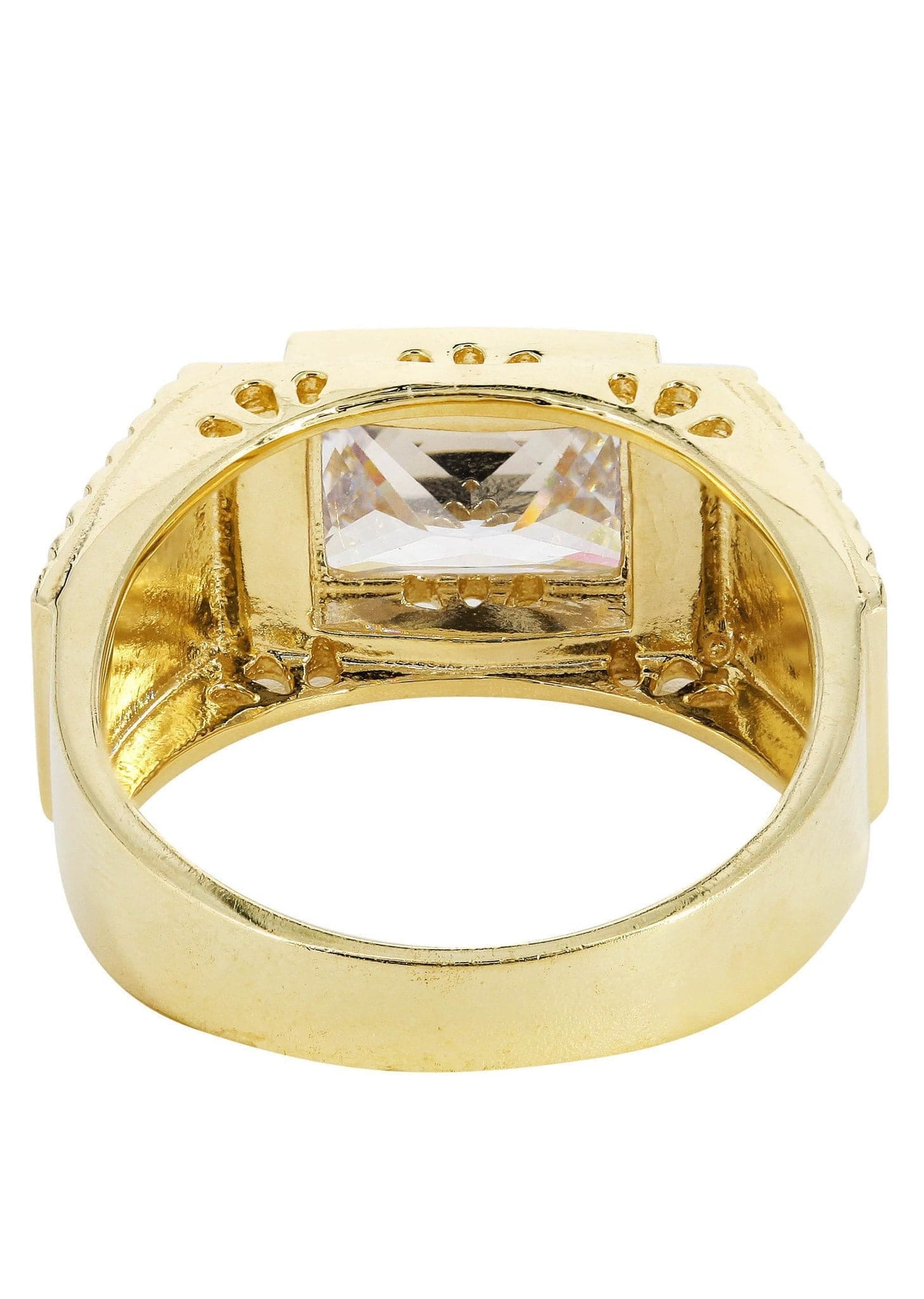 Manufacturer 1 Rock Crystal 10K Gold Mens Ring | 9.3 Grams