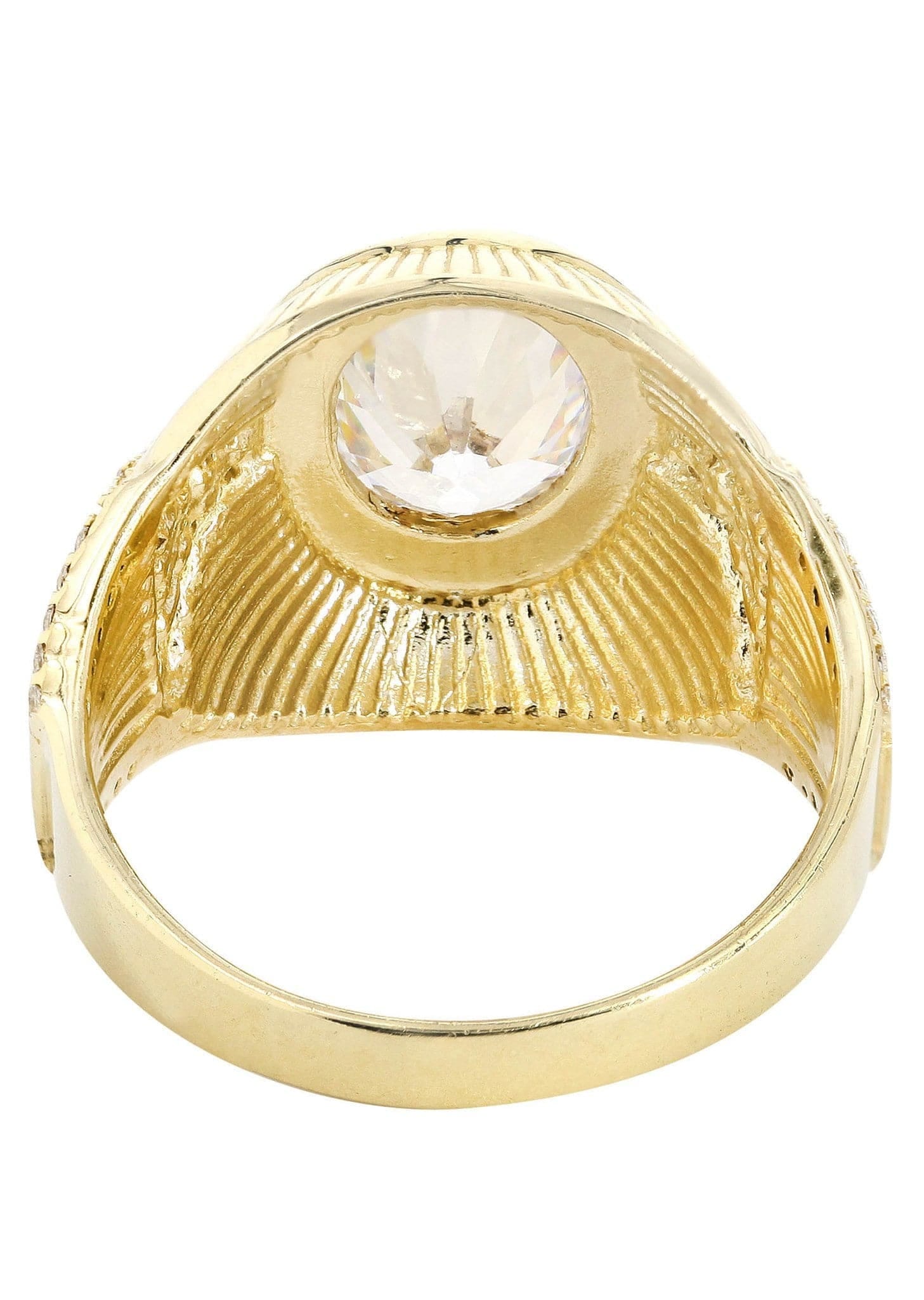Manufacturer 1 Rock Crystal 10K Gold Mens Ring | 9.5 Grams