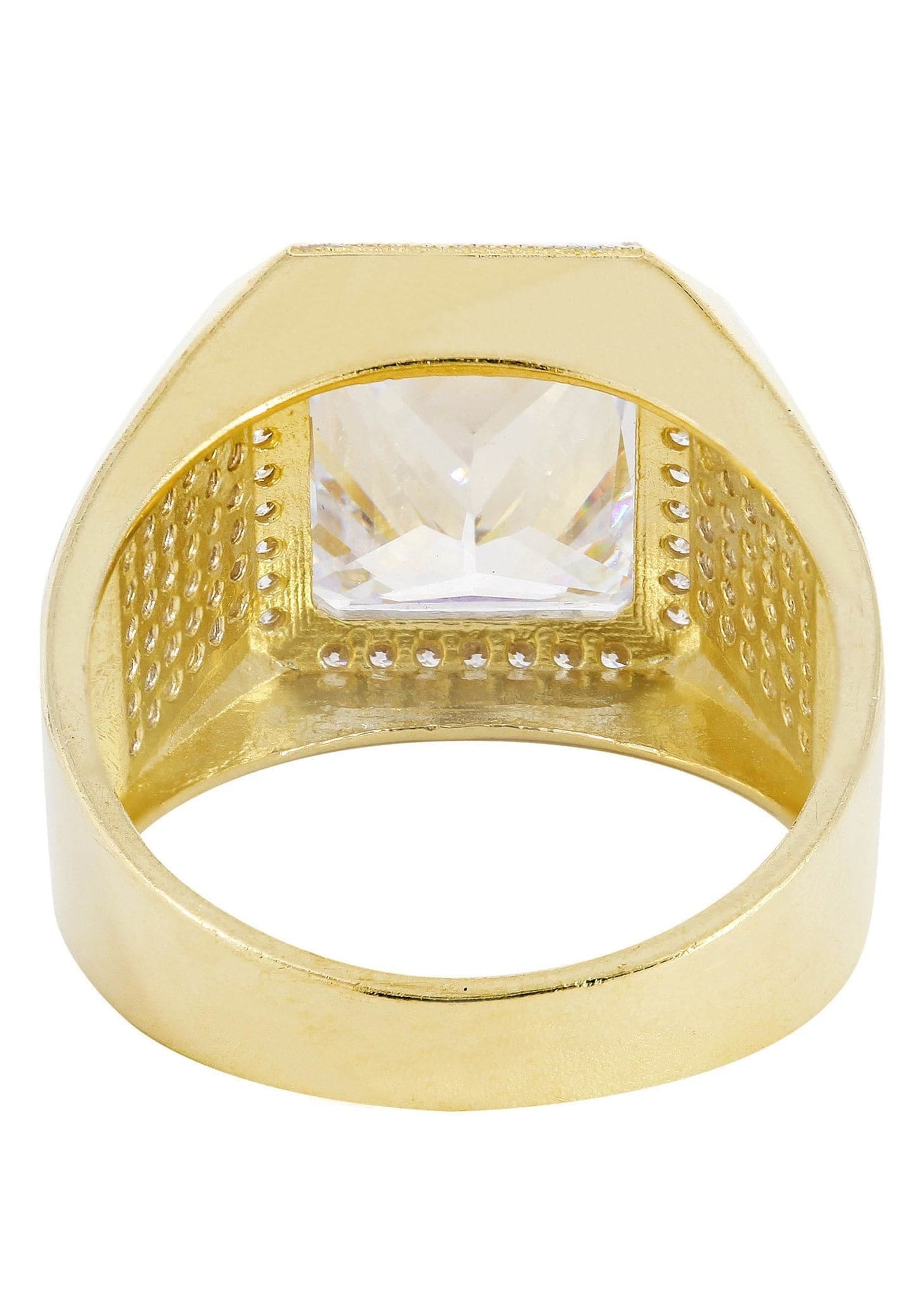 Manufacturer 1 Rock Crystal 10K Gold Mens Ring | 10.43 Grams