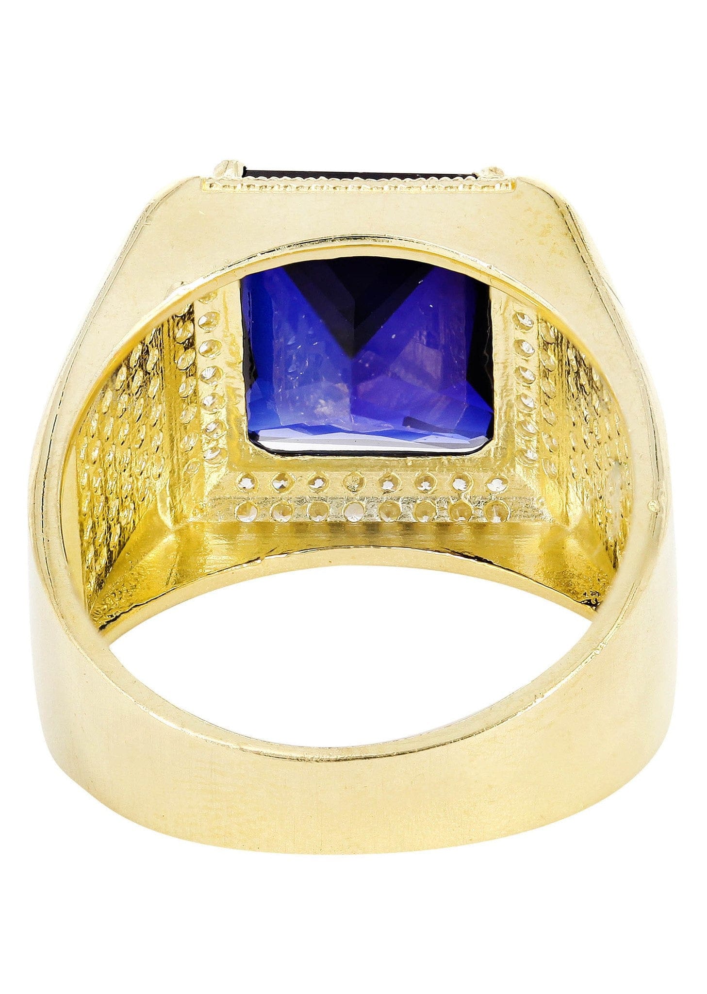 Manufacturer 1 Sapphire 10K Gold Mens Ring | 9.6 Grams