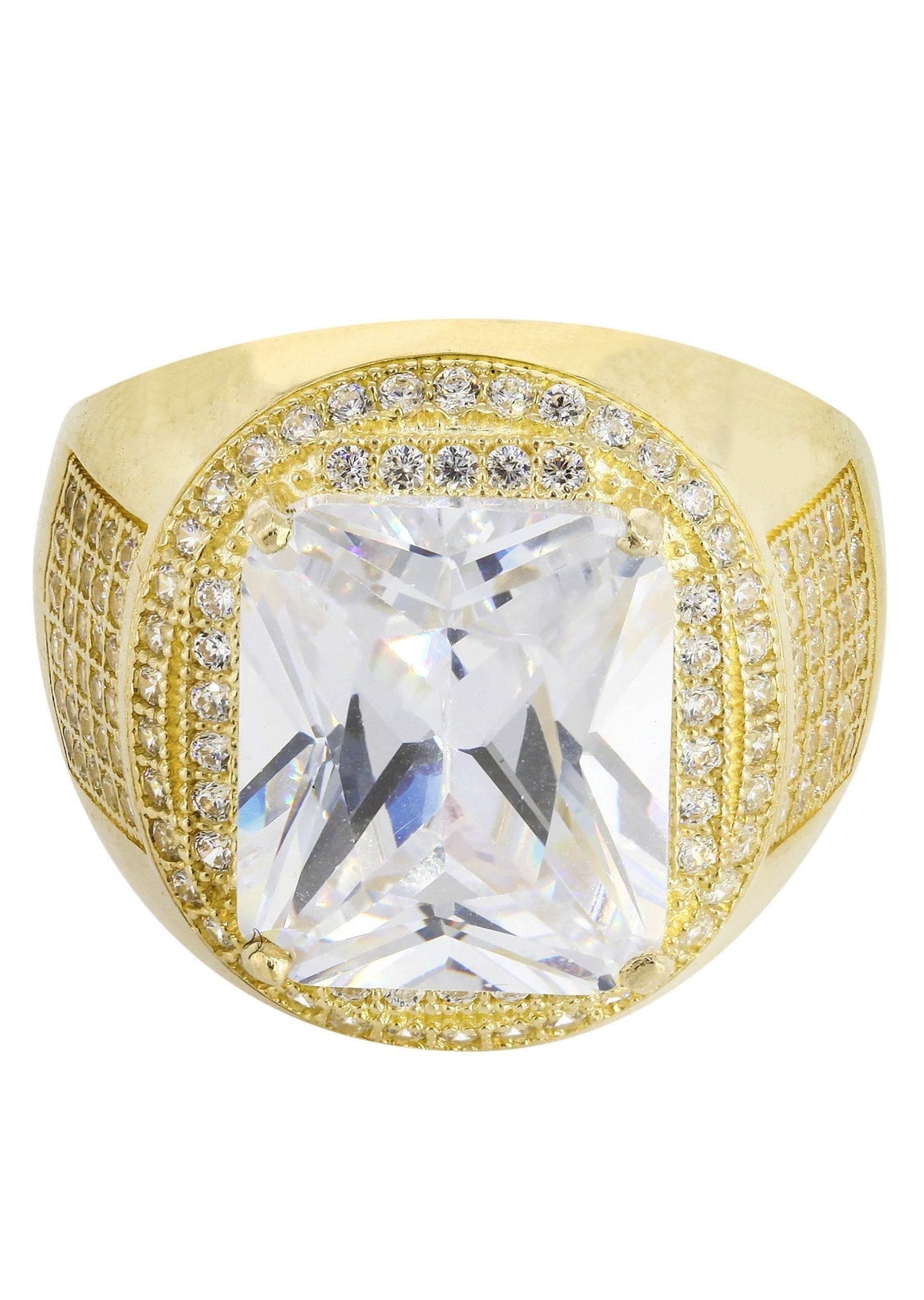 Manufacturer 1 Rock Crystal 10K Gold Mens Ring | 9.4 Grams