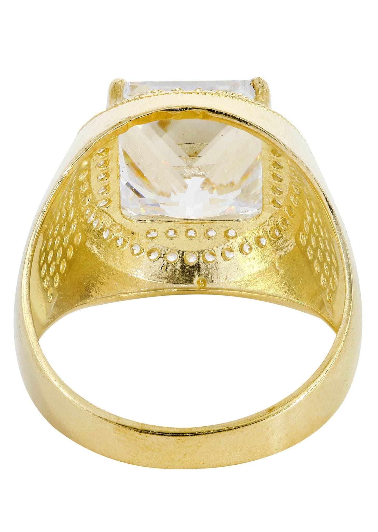 Manufacturer 1 Rock Crystal 10K Gold Mens Ring | 9.4 Grams