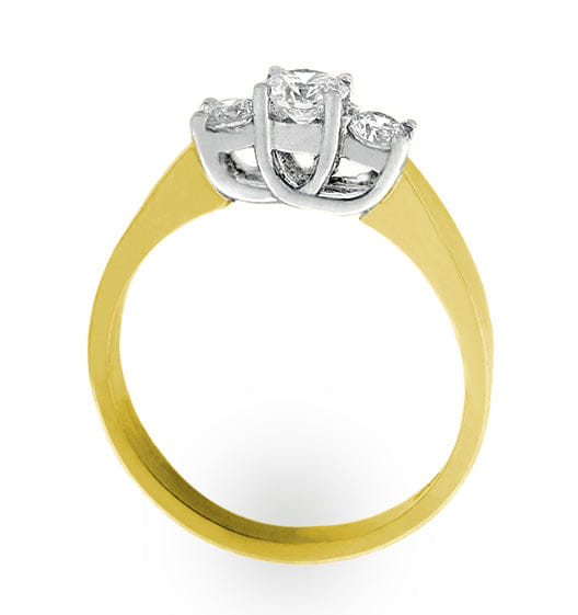 Diamond Ariella 18K Gold 3 Stone Diamond Ring 0.50CT G/VS