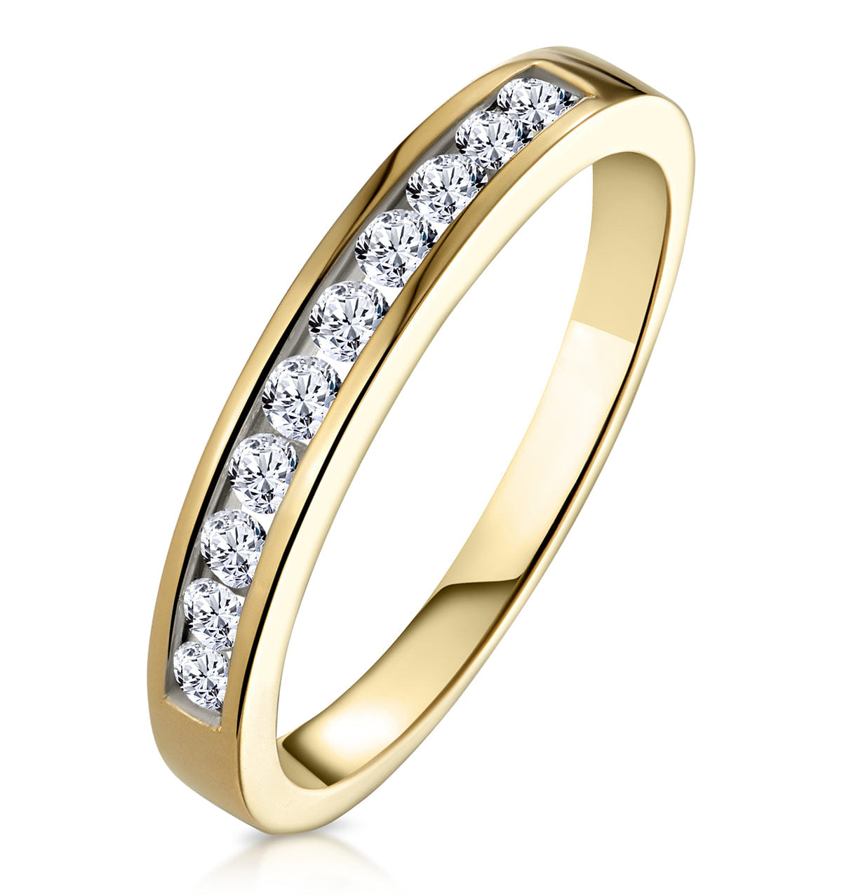 Diamond Rae Half Eternity Ring 0.33CT Diamond 9K Yellow Gold