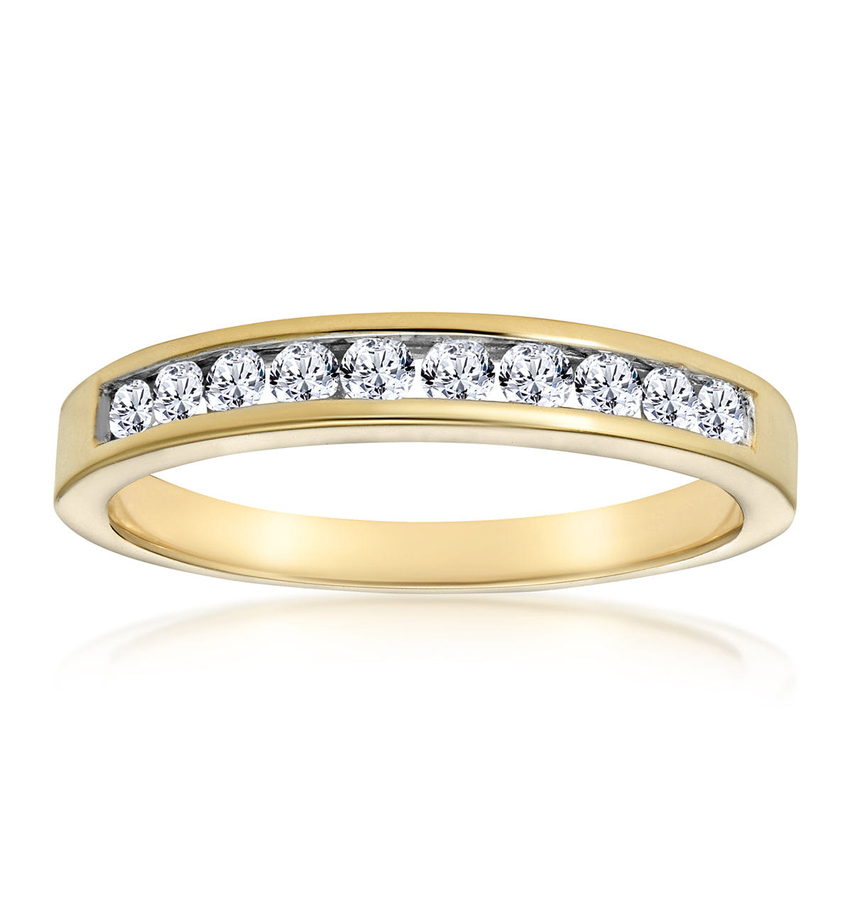 Diamond Rae Half Eternity Ring 0.33CT Diamond 9K Yellow Gold