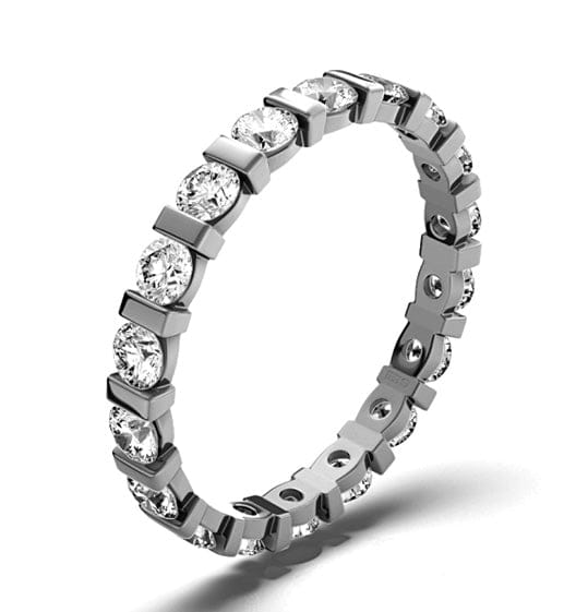 Diamond Eternity Ring Hannah Platinum Diamond 1.00ct H/Si
