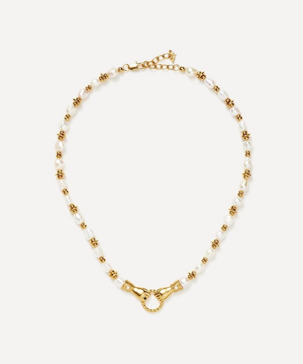 Missoma 18ct Gold - Plated Harris Reed In Good Hands Chunky Beaded Gemstone Necklace