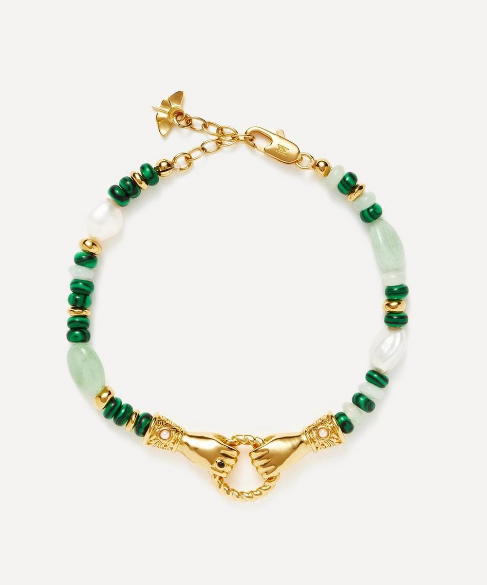 Missoma 18ct Gold - Plated Harris Reed In Good Hands Beaded Gemstone Bracelet