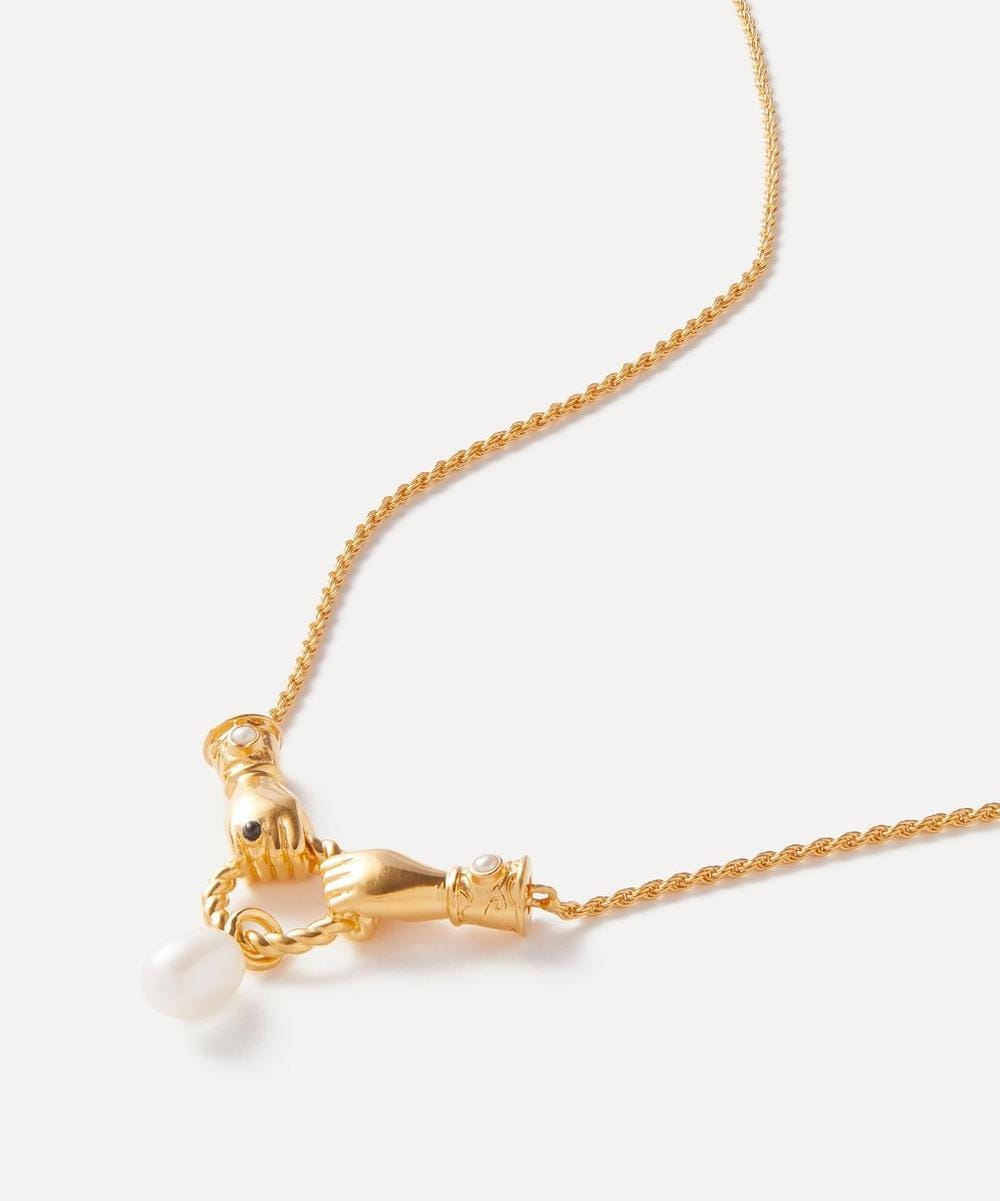 Missoma X Harris Reed 18ct Gold - Plated In Good Hands Pendant Necklace