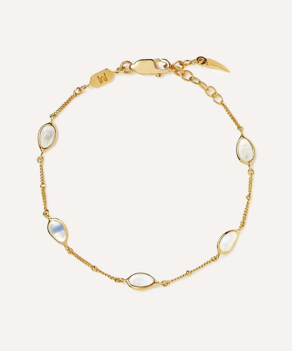 Missoma 18ct Gold - Plated Vermeil Silver Magma Gemstone Charm Bracelet