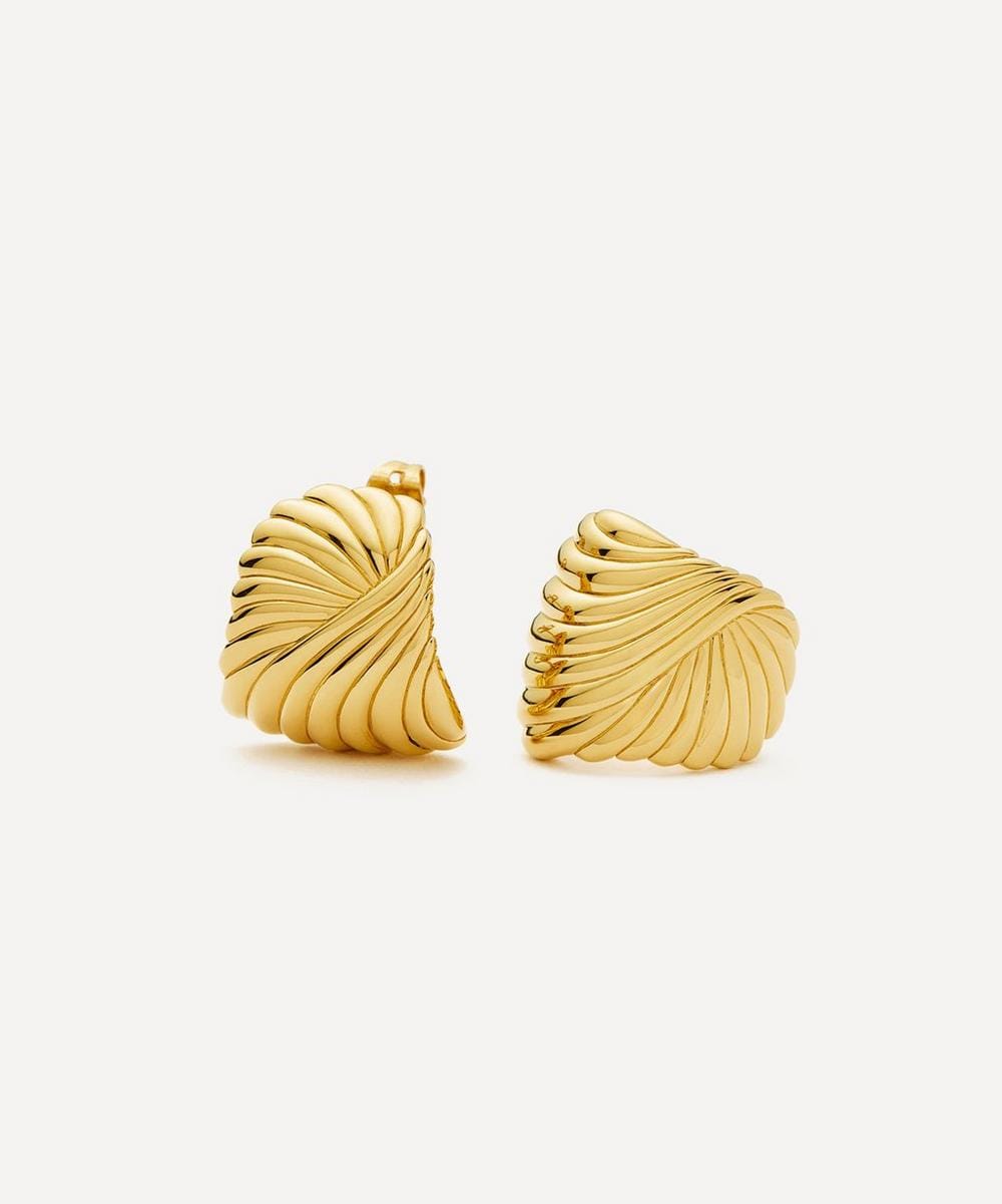 Missoma 18ct Gold - Plated Ripple Stud Earrings
