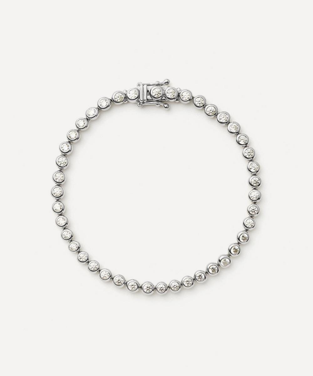 Missoma Rhodium - Plated Round Tennis Bracelet