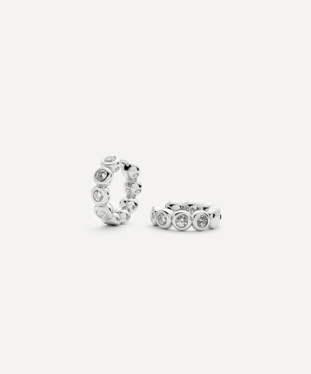 Missoma Sterling Silver Small Tennis Hoop Earrings