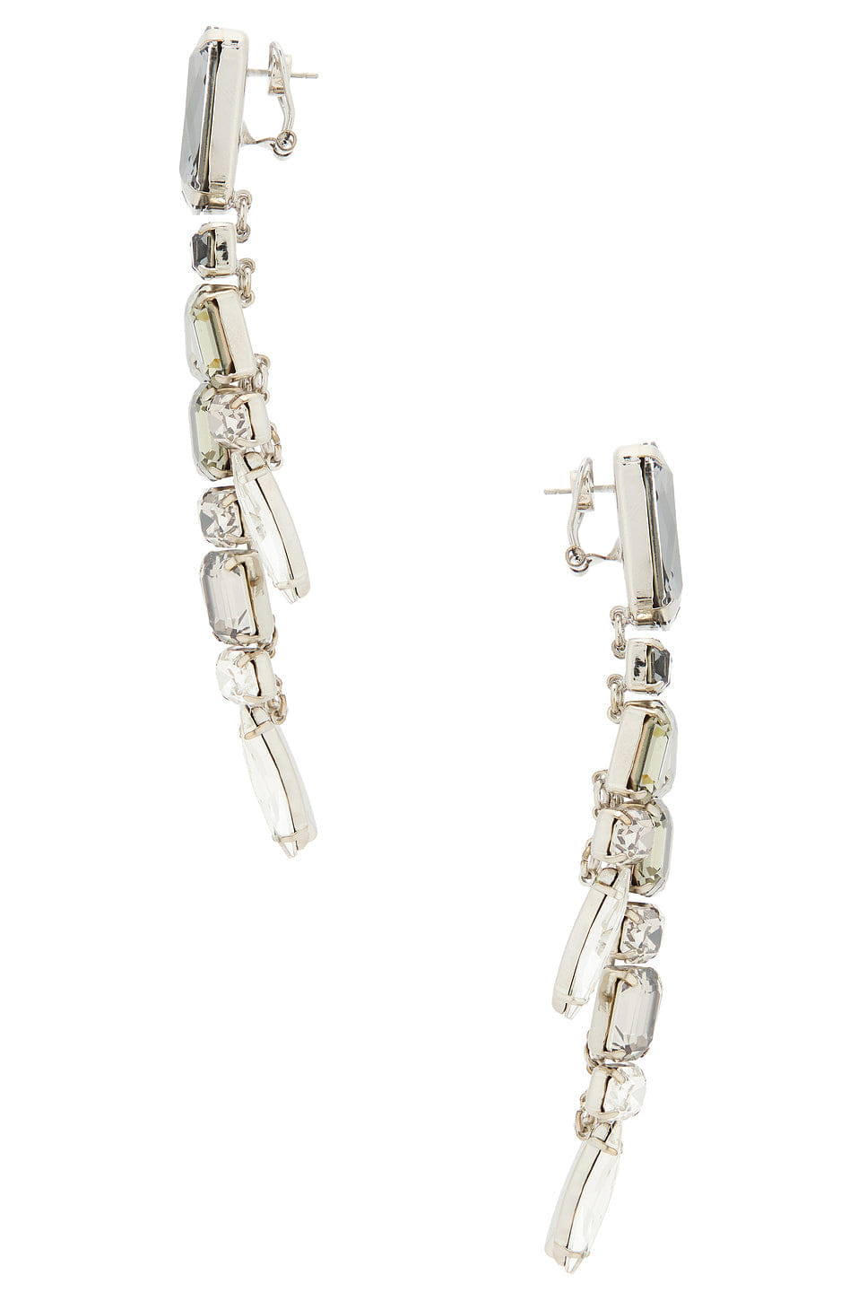 AREA Ombre Crystal Chandelier Earrings
