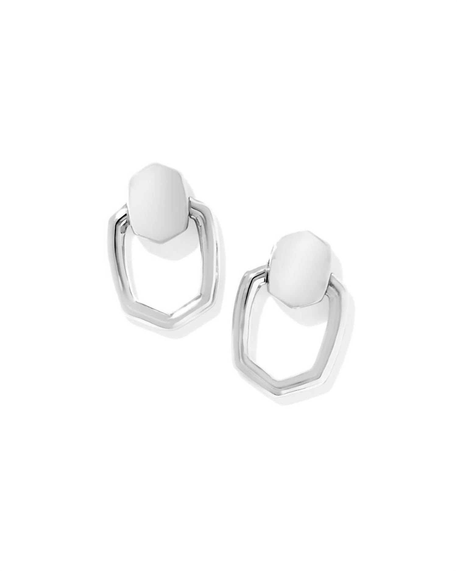 FRAME Women's Kaia Open Frame Earrings In Silver