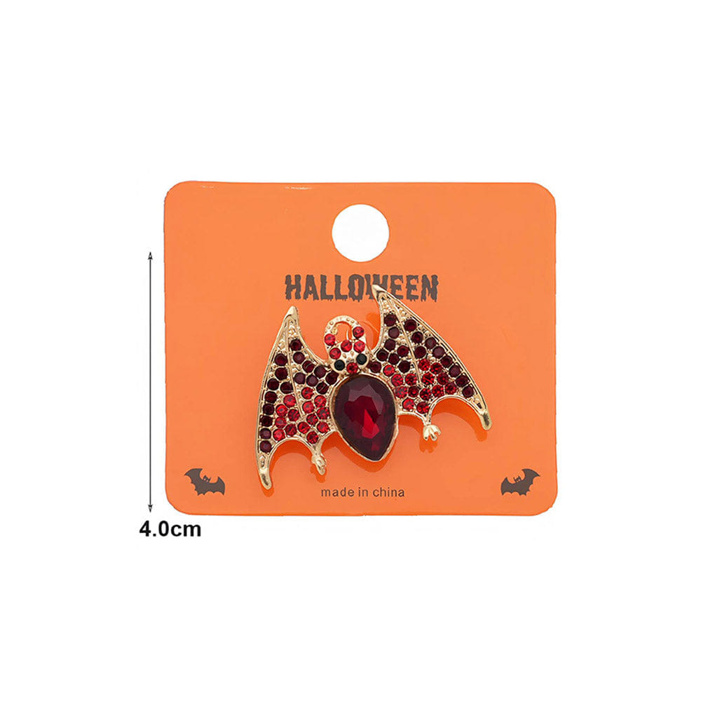 halloween 12PCS - Rhinestone Halloween Bat Pin Brooches