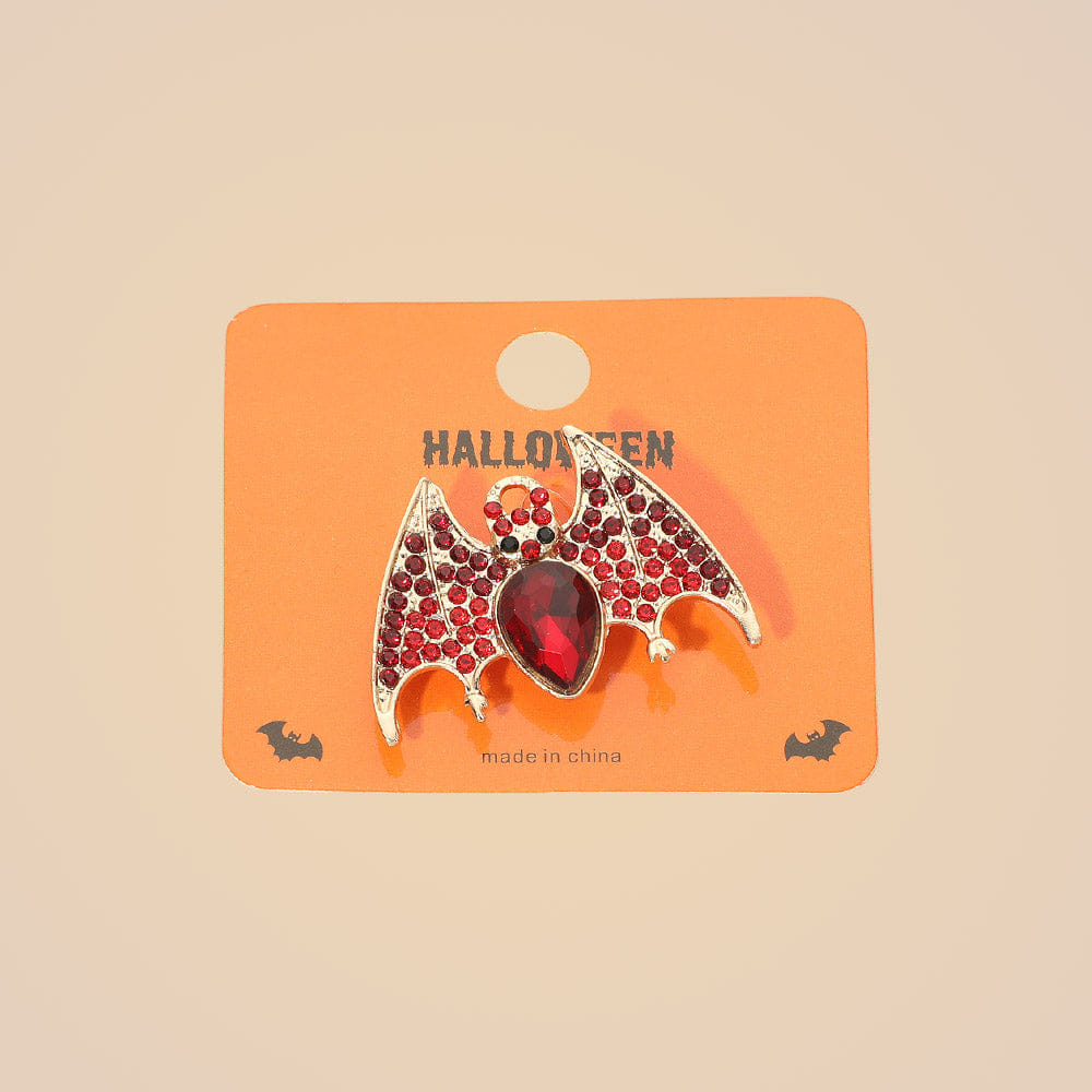 halloween 12PCS - Rhinestone Halloween Bat Pin Brooches