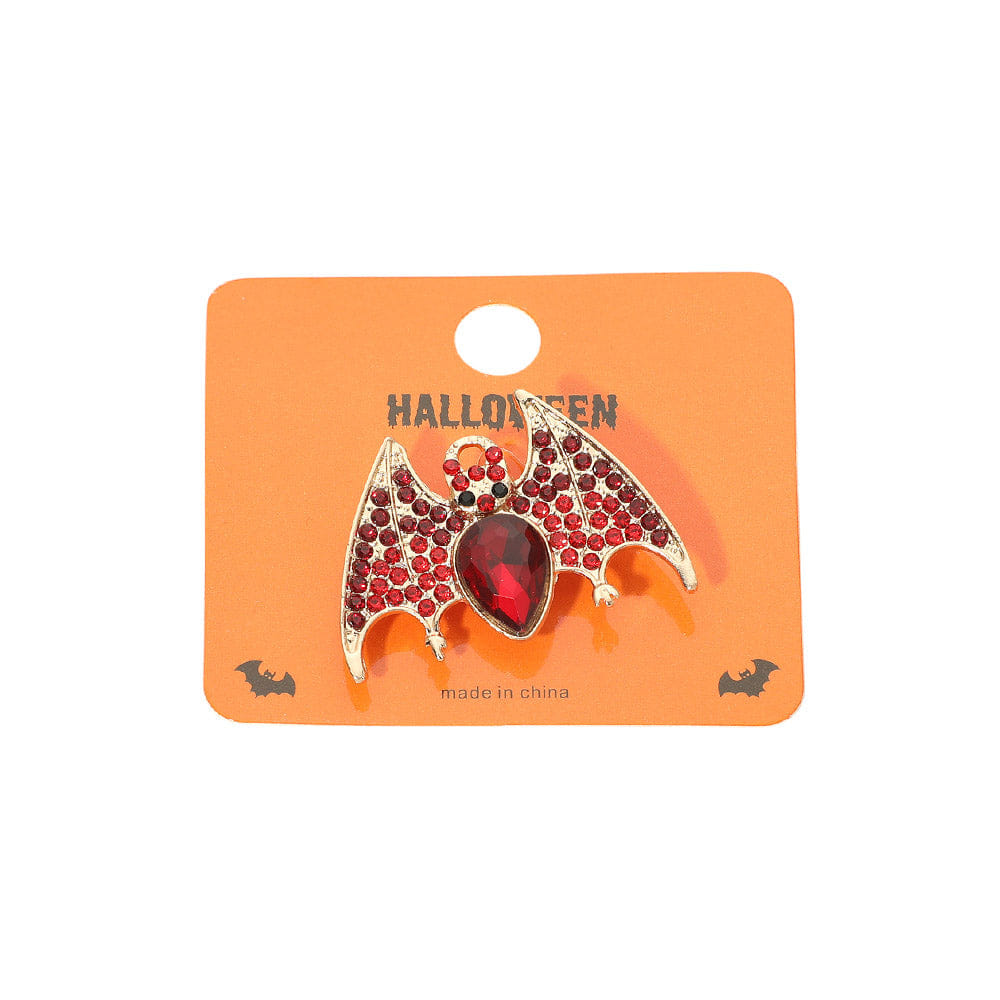 halloween 12PCS - Rhinestone Halloween Bat Pin Brooches