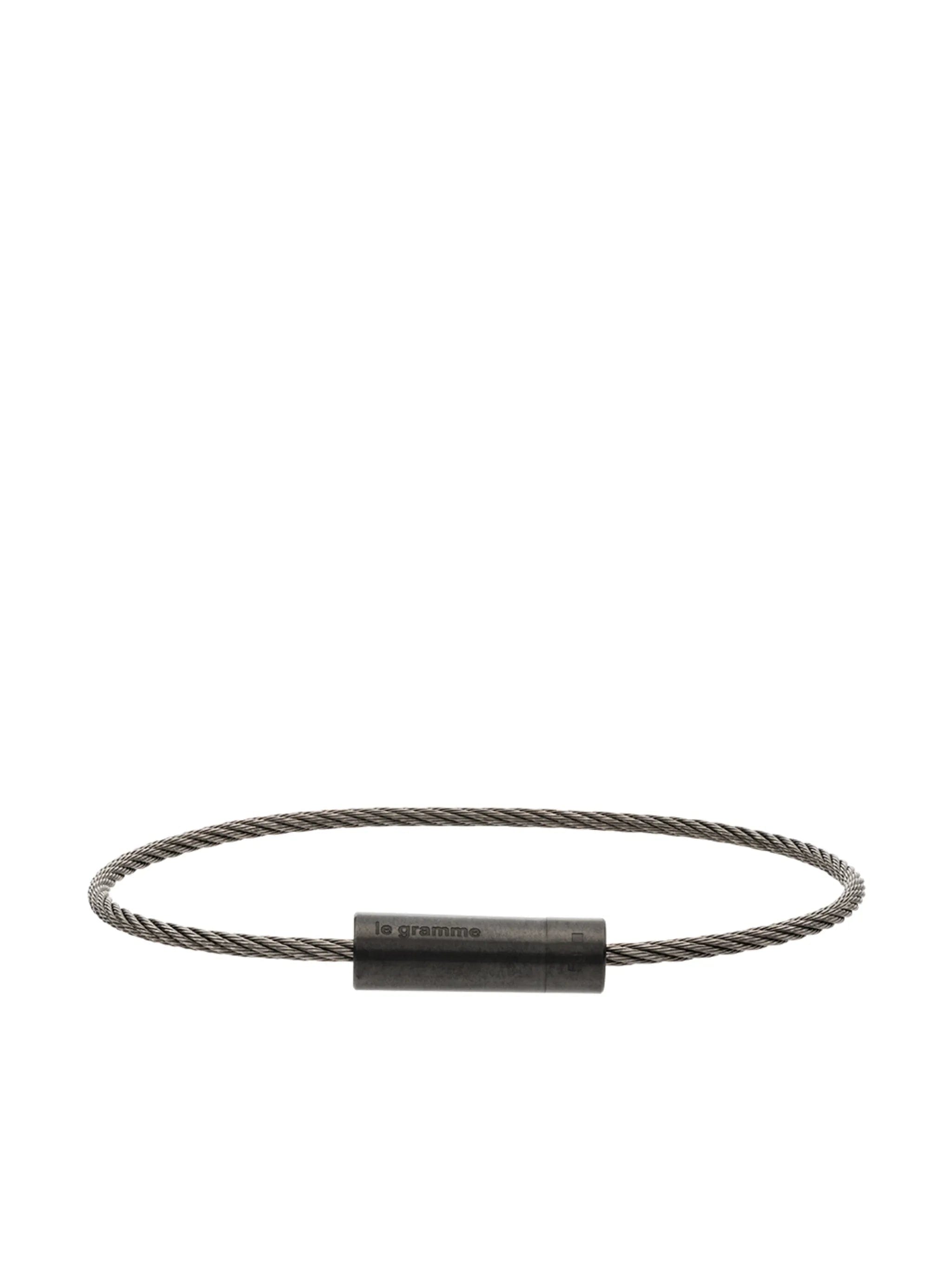 Le Gramme Le 5 g brushed ceramic cable bracelet