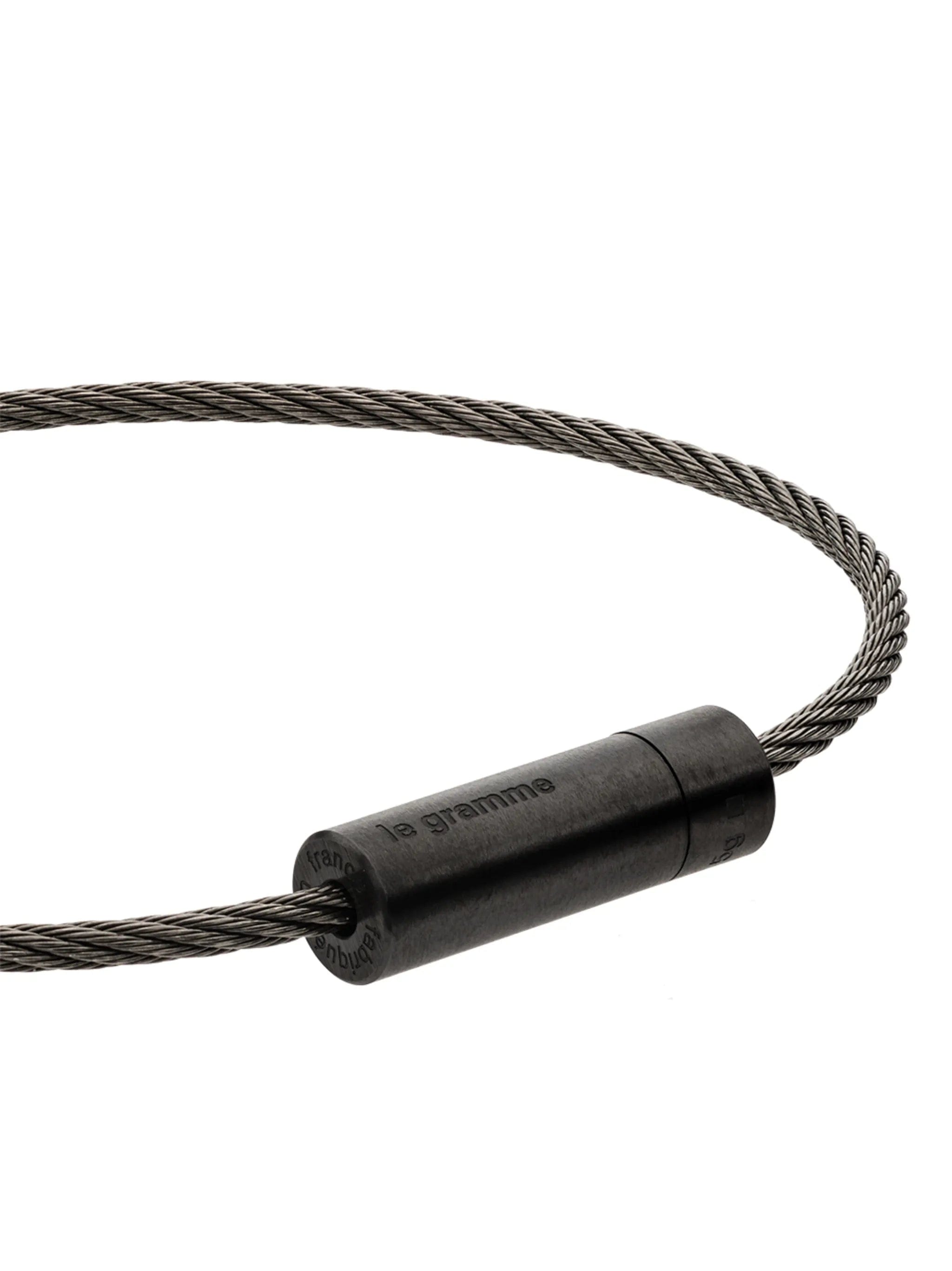 Le Gramme Le 5 g brushed ceramic cable bracelet