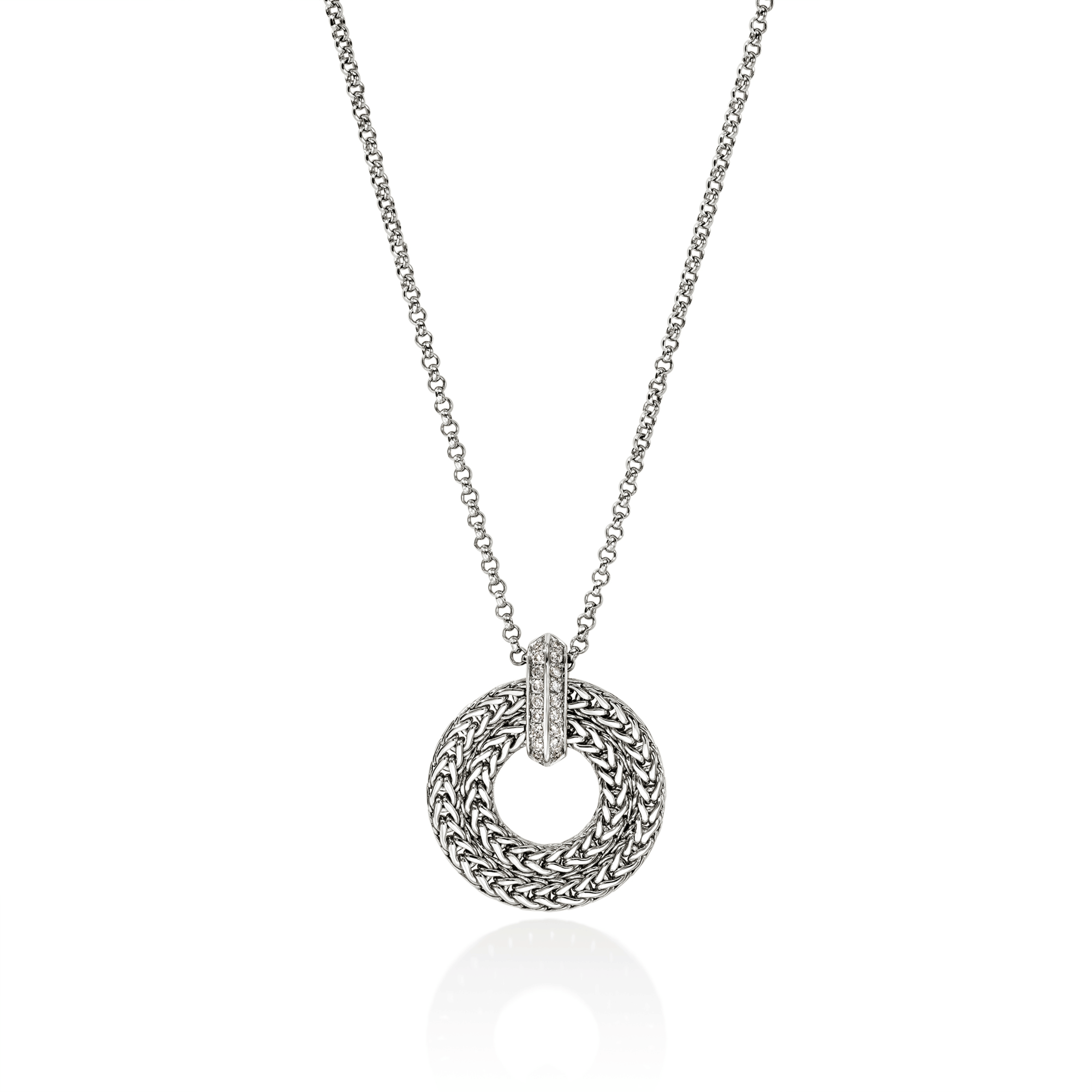 John Hardy Icon Link Sterling Silver Pendant with Diamonds