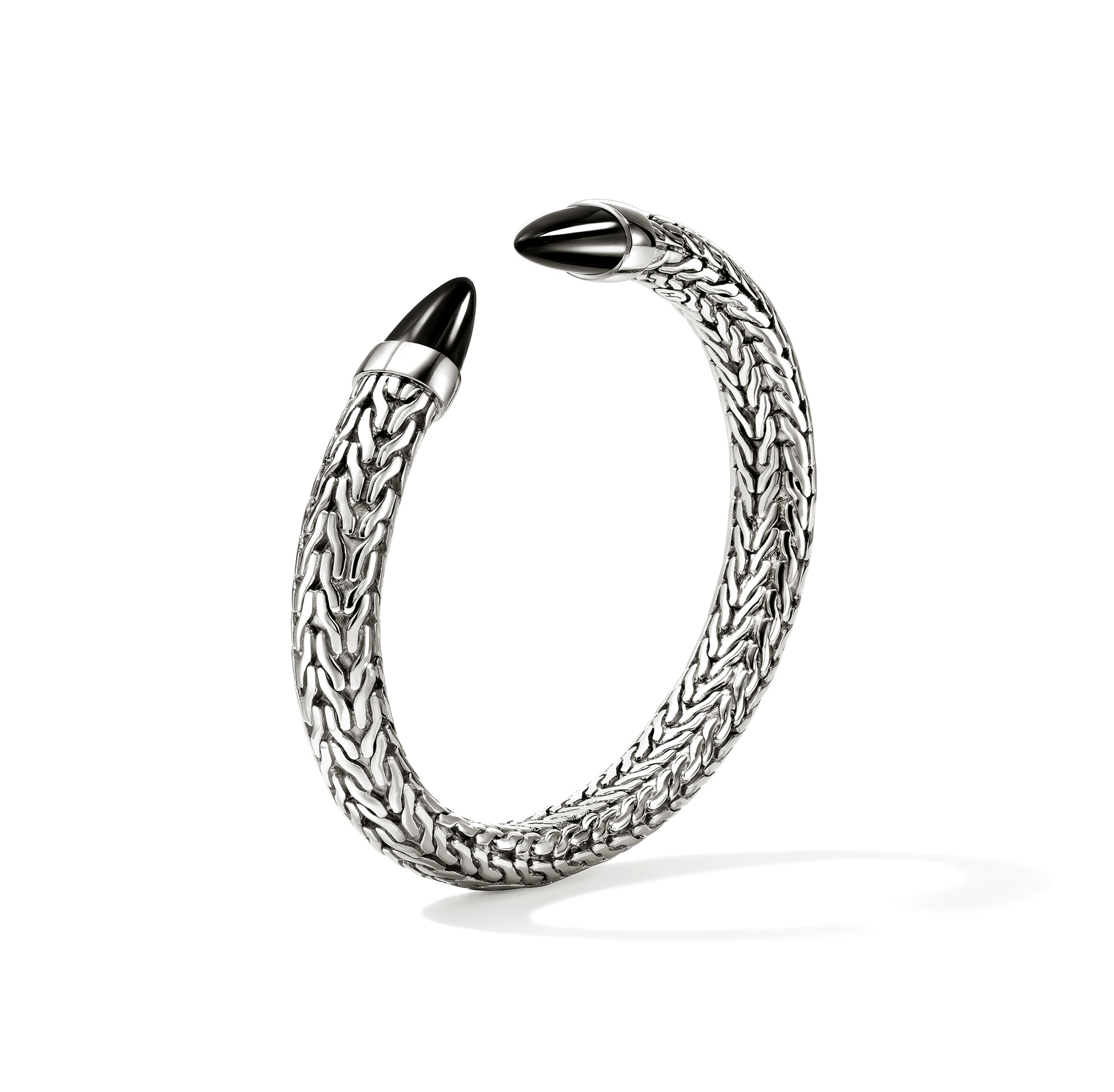 John Hardy Spear 50 Sterling Silver and Black Onyx Flex Cuff