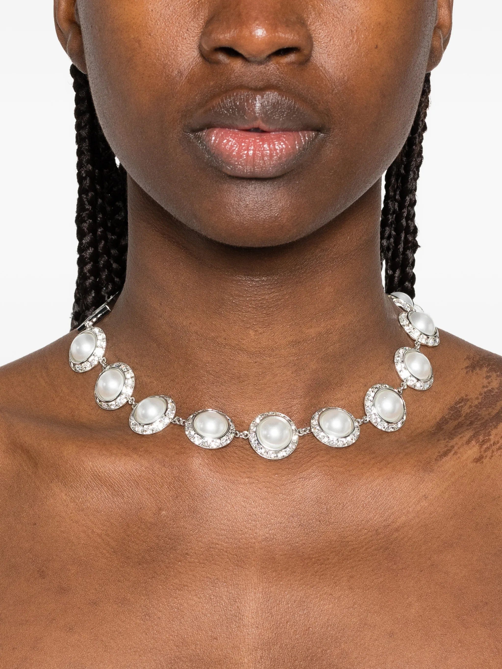 Magda Butrym crystal - embellishment necklace