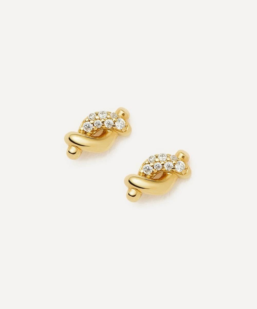 Missoma 18ct Gold - Plated Vermeil Silver Molten Snow Stud Earrings