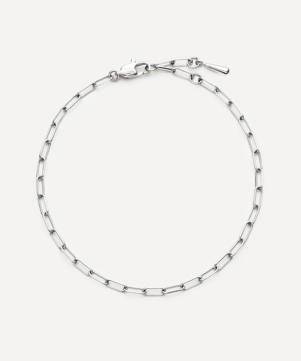 Missoma Platinum - Plated Mini Paperclip Chain Bracelet