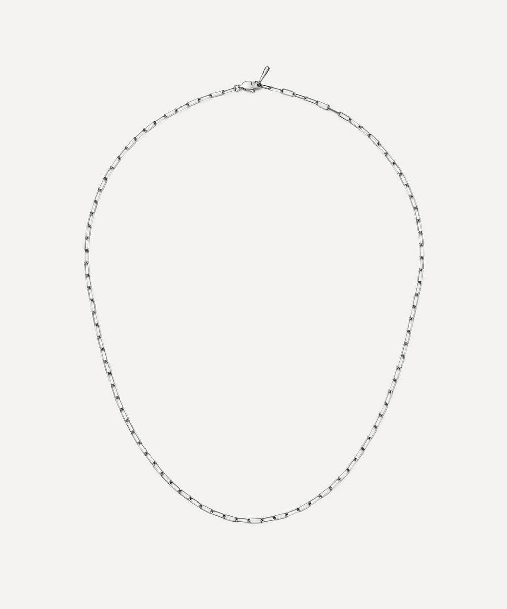 Missoma Platinum - Plated Mini Paperclip Chain Necklace