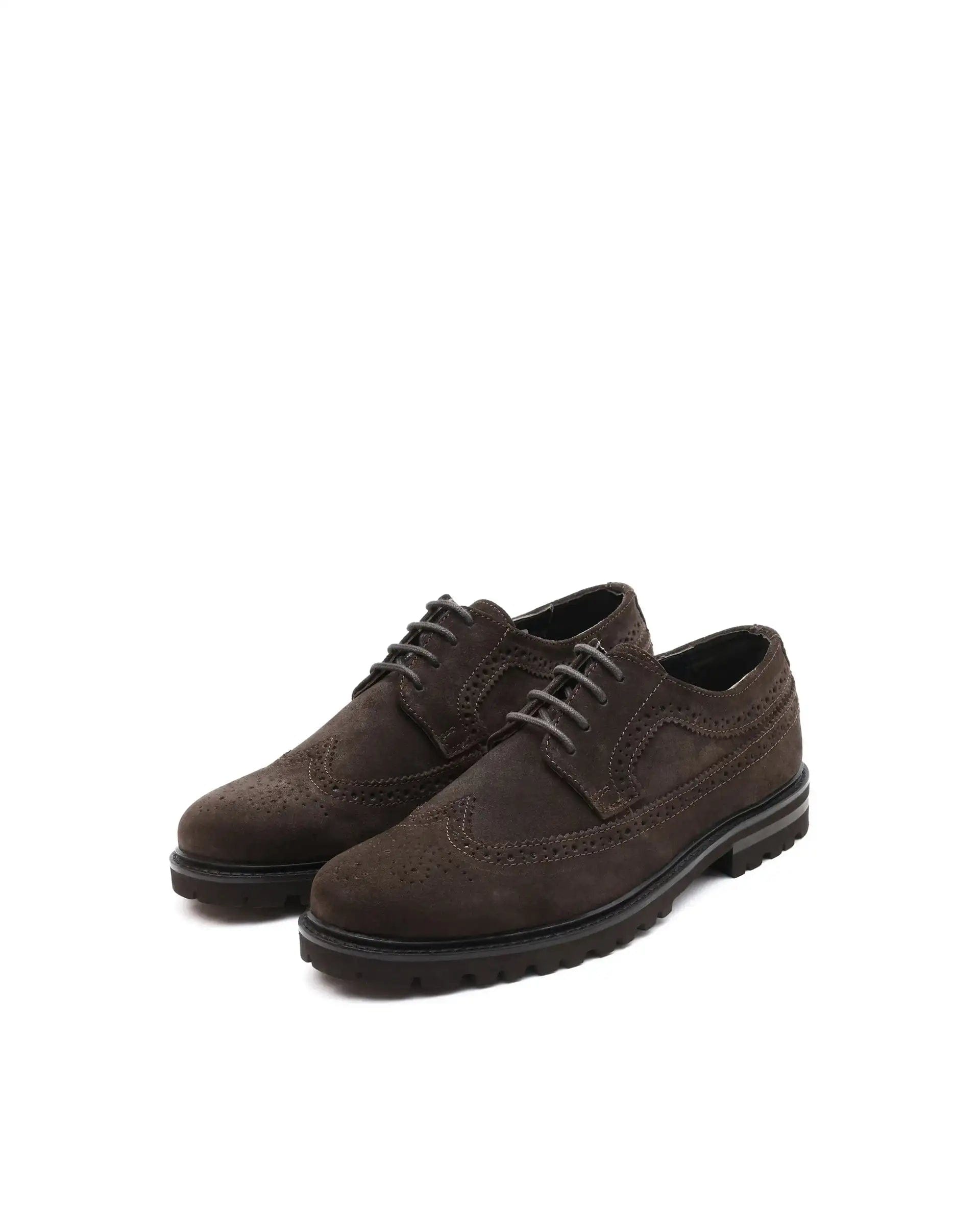 RAREZ Rare Rabbit Men Brix Coffee Suede Lace - Up Closure Shoes