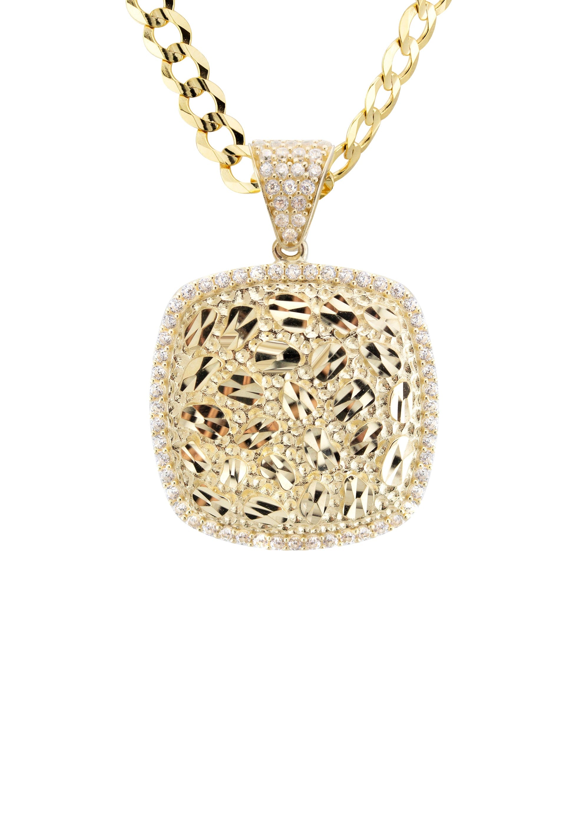 Manufacturer 1 10K Yellow Gold Nugget Necklace | Appx. 5.5 - 19.5 Grams