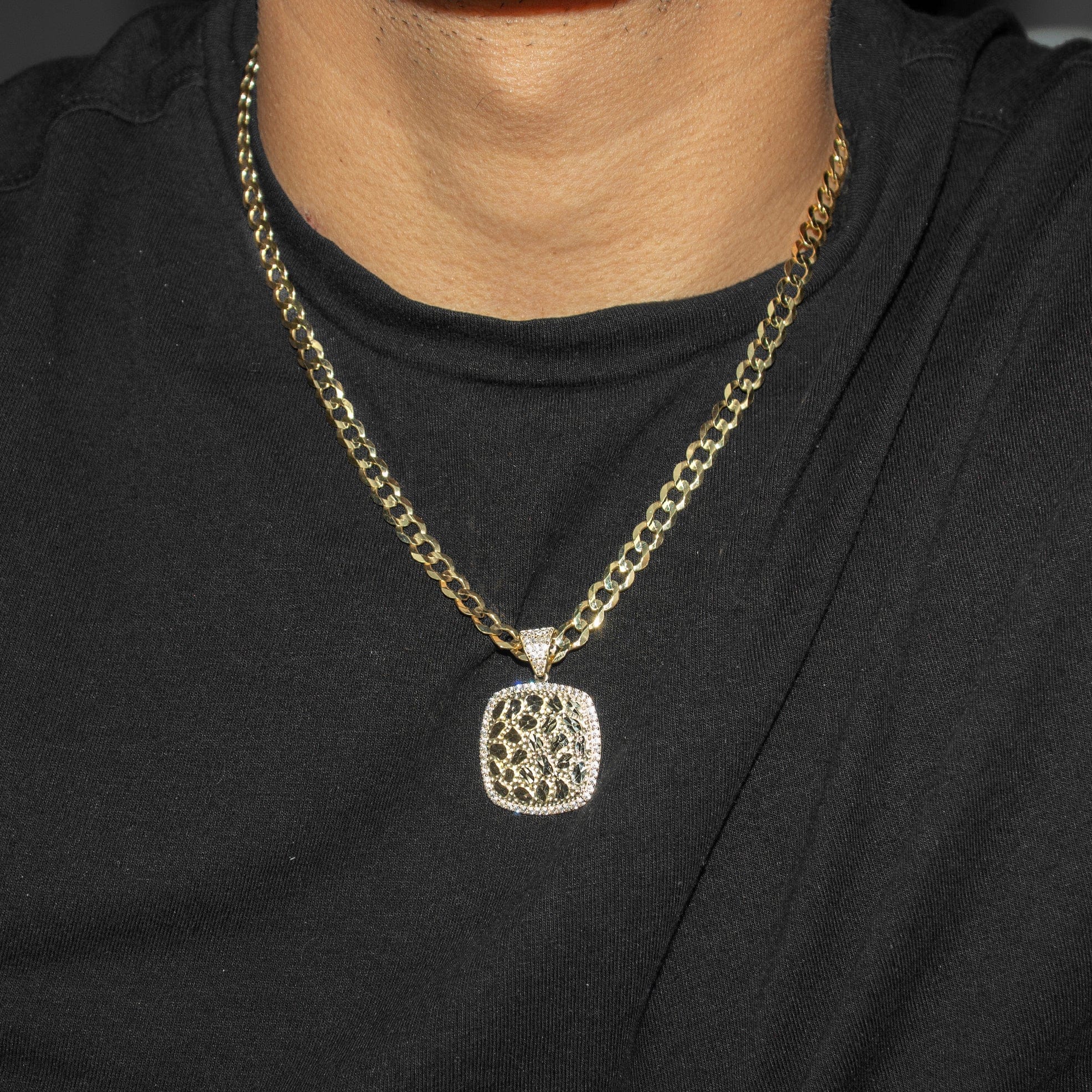 Manufacturer 1 10K Yellow Gold Nugget Necklace | Appx. 5.5 - 19.5 Grams