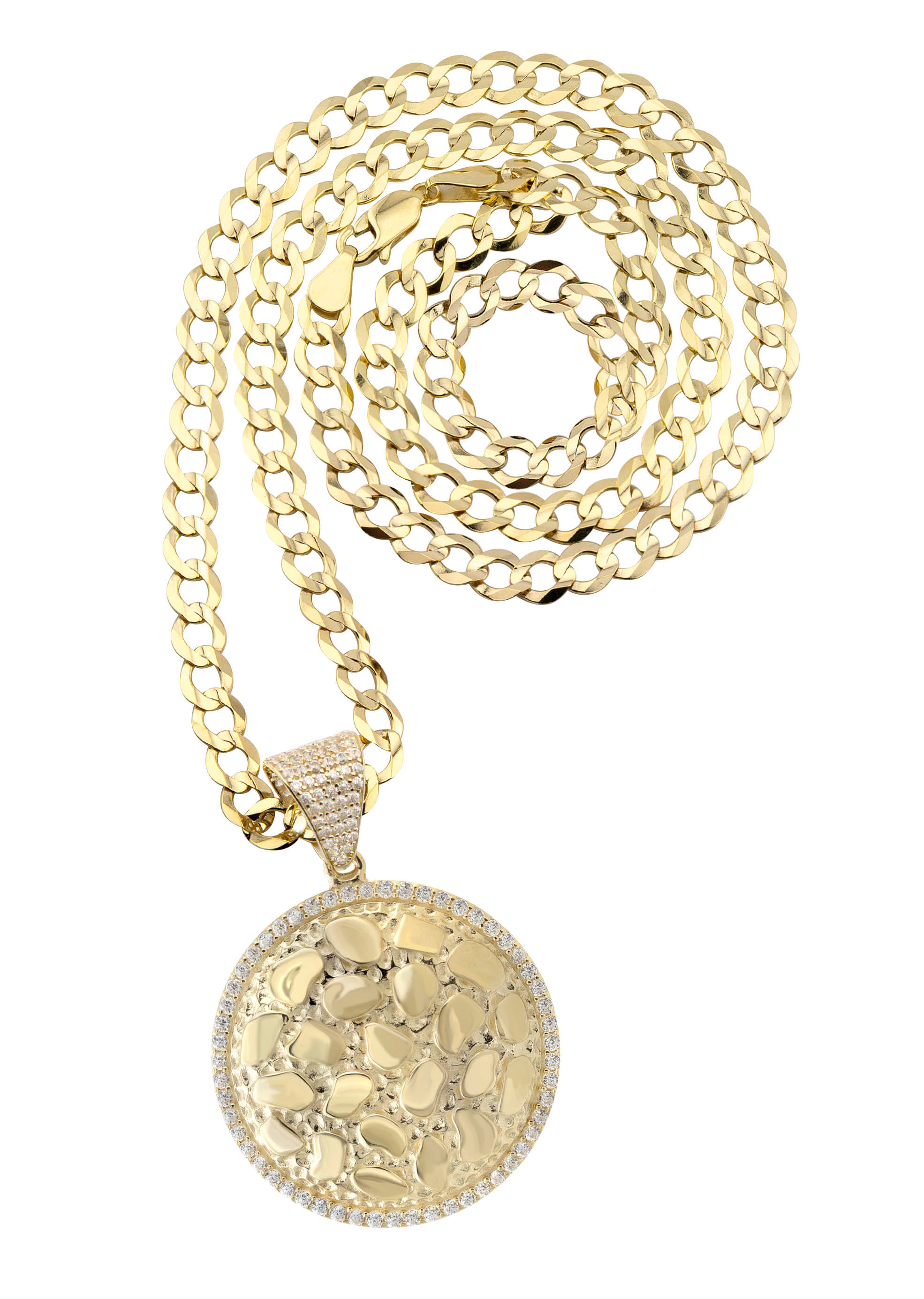 Manufacturer 1 10K Yellow Gold Round Nugget Necklace | Appx. 4.5 - 18.5 Grams