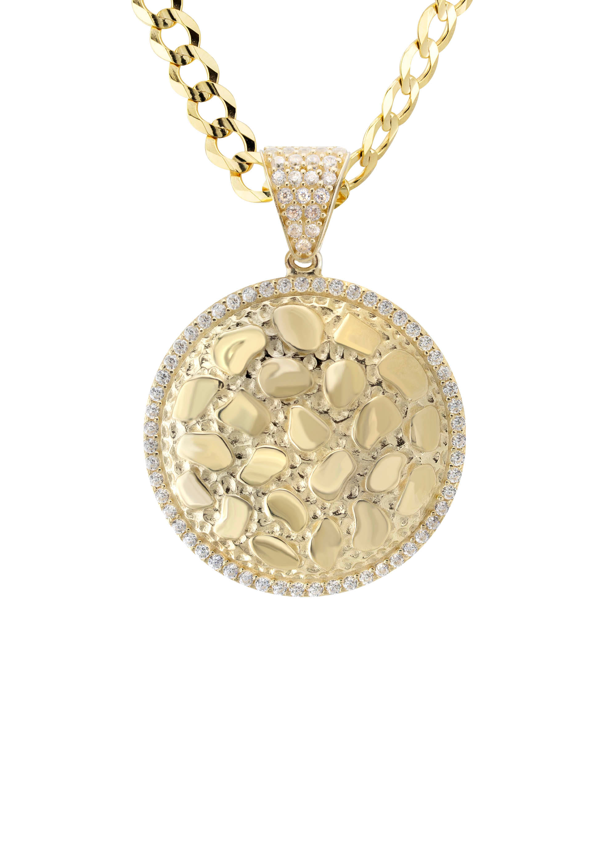 Manufacturer 1 10K Yellow Gold Round Nugget Necklace | Appx. 4.5 - 18.5 Grams