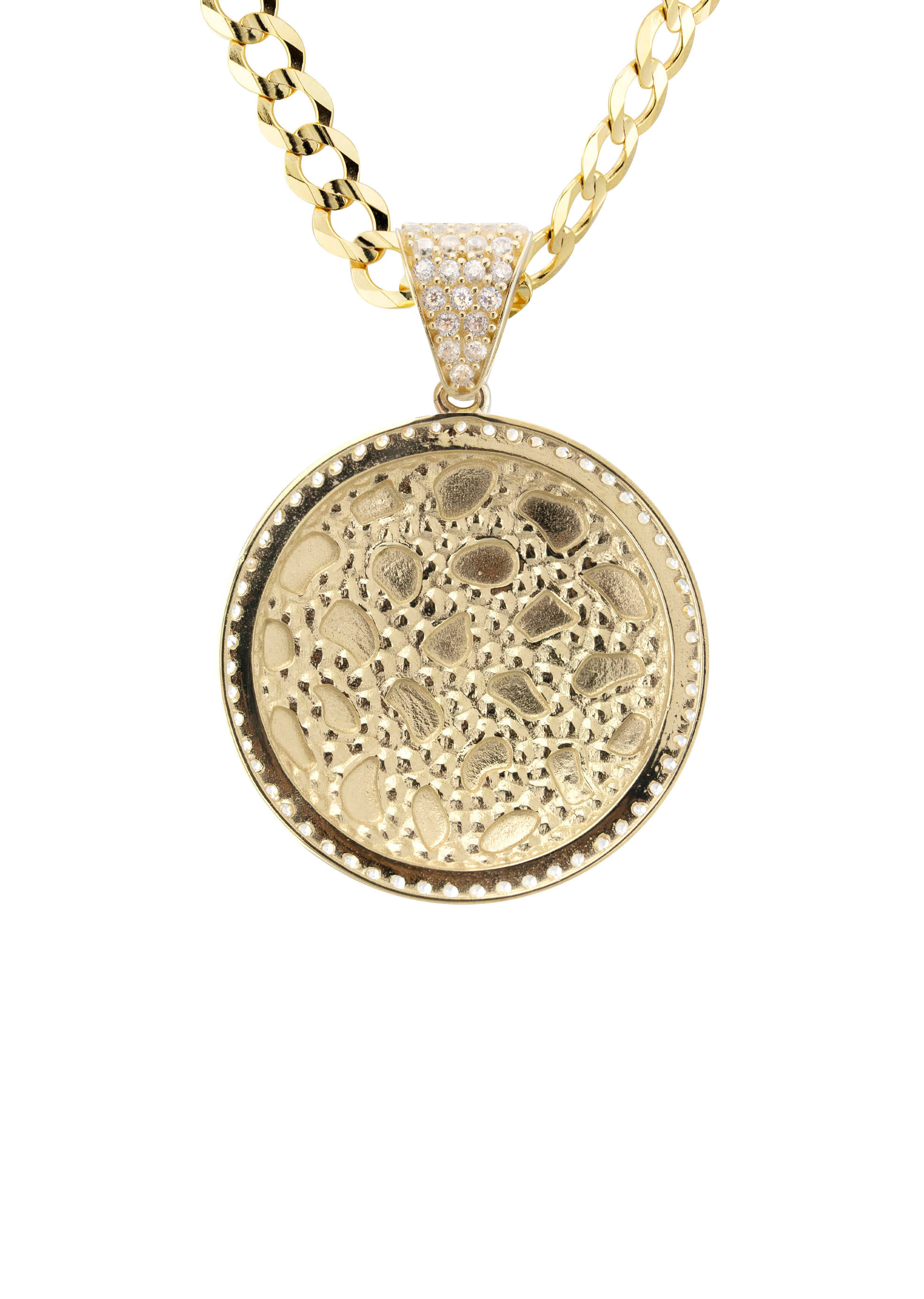 Manufacturer 1 10K Yellow Gold Round Nugget Necklace | Appx. 4.5 - 18.5 Grams