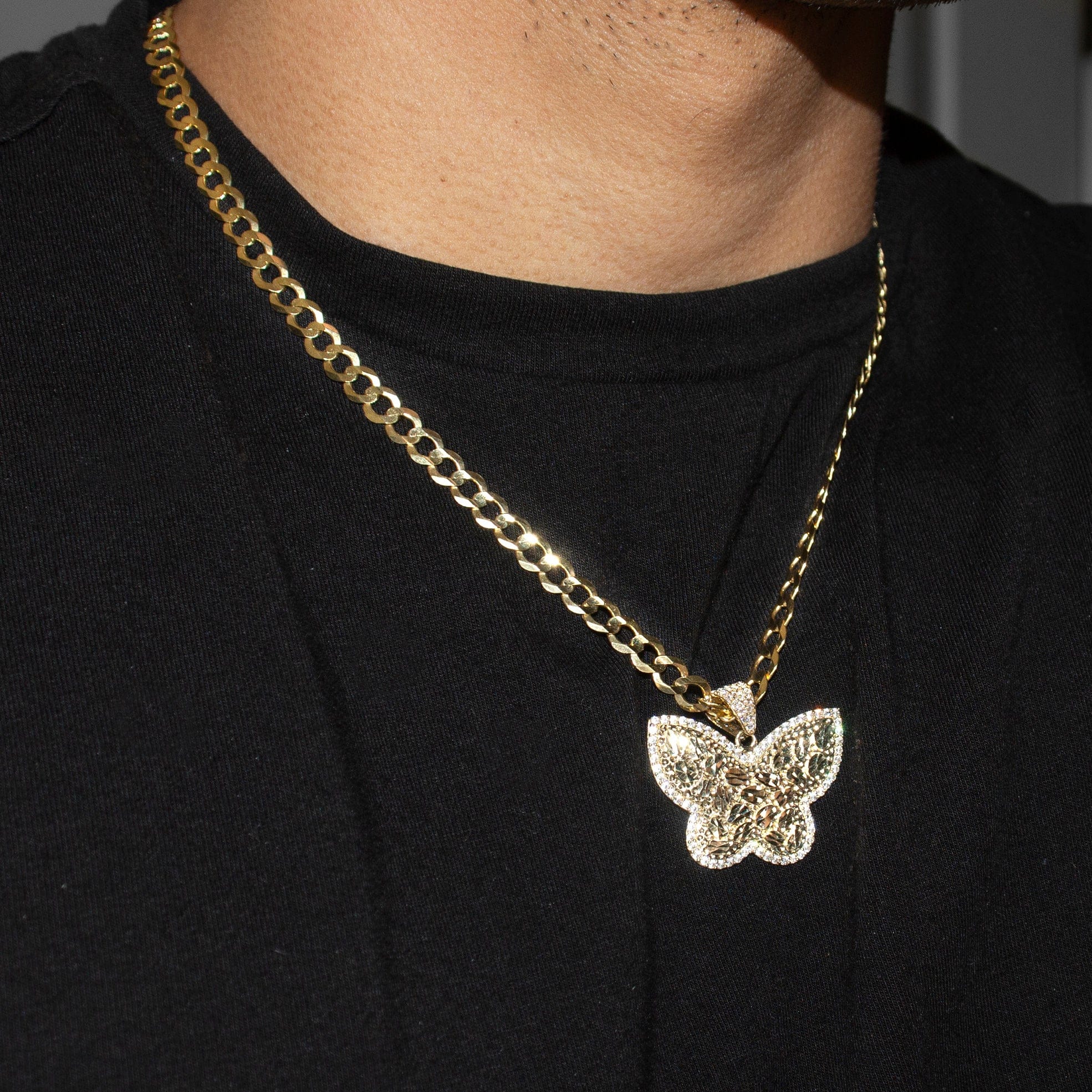 Manufacturer 1 10K Yellow Gold Butterfly Nugget Necklace | Appx. 6 - 20 Grams